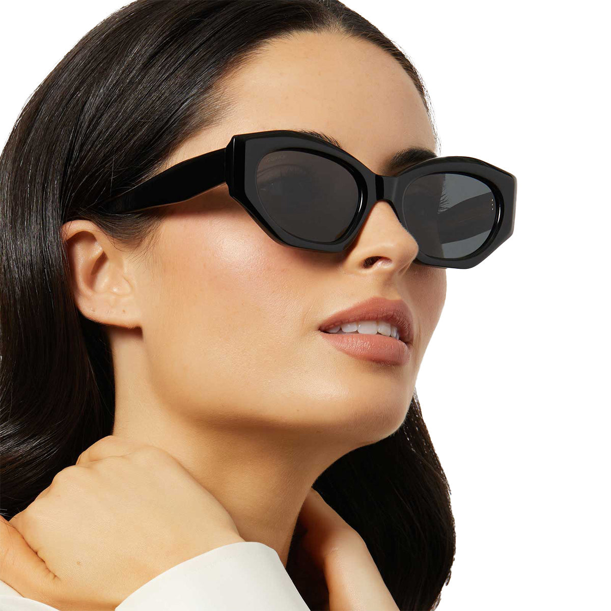 MARGOT - BLACK + GREY + POLARIZED SUNGLASSES