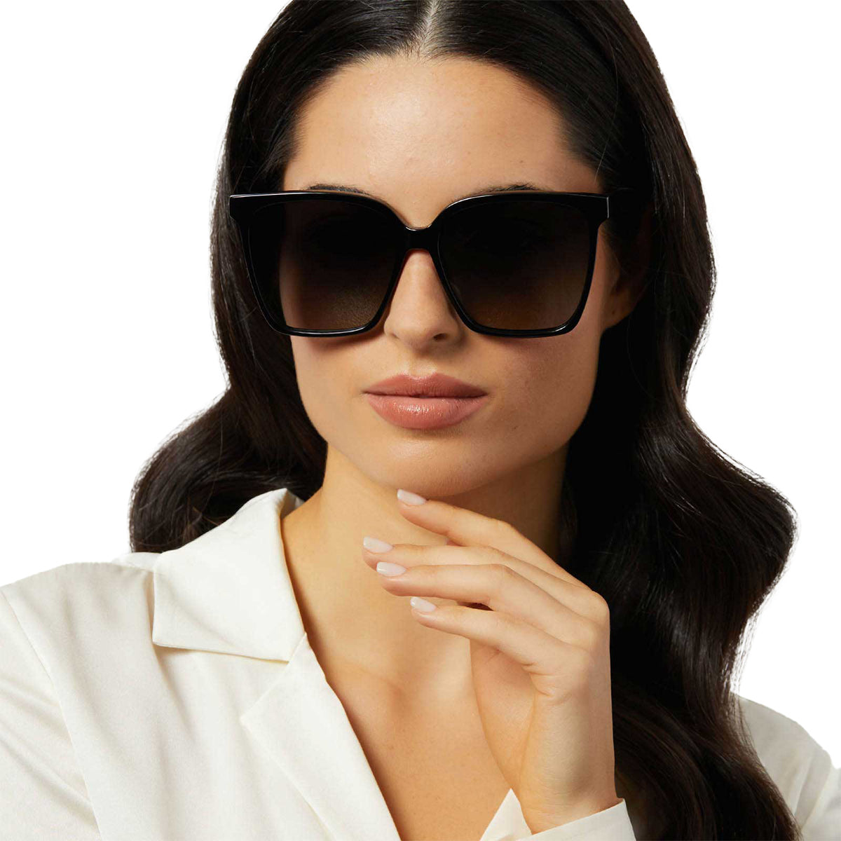 NAOMI - BLACK + GREY GRADIENT + POLARIZED SUNGLASSES