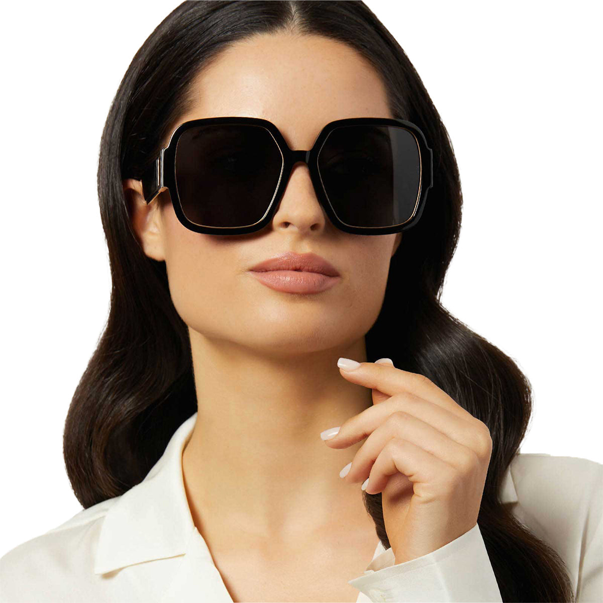 TINA II - BLACK + GREY + POLARIZED SUNGLASSES