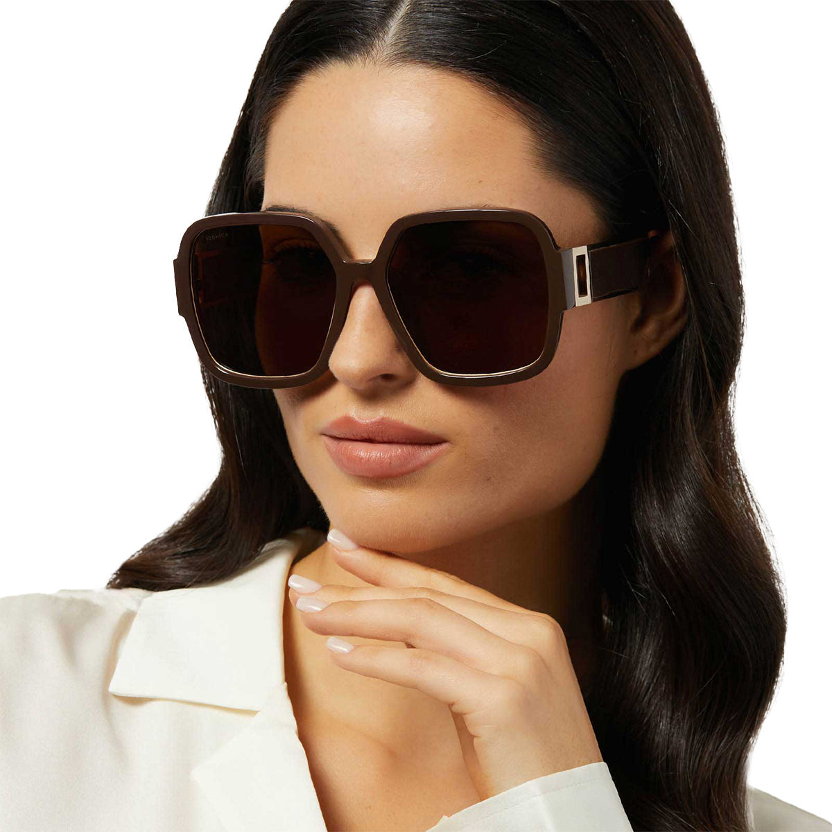 TINA II - TRUFFLE + TRUFFLE + POLARIZED SUNGLASSES