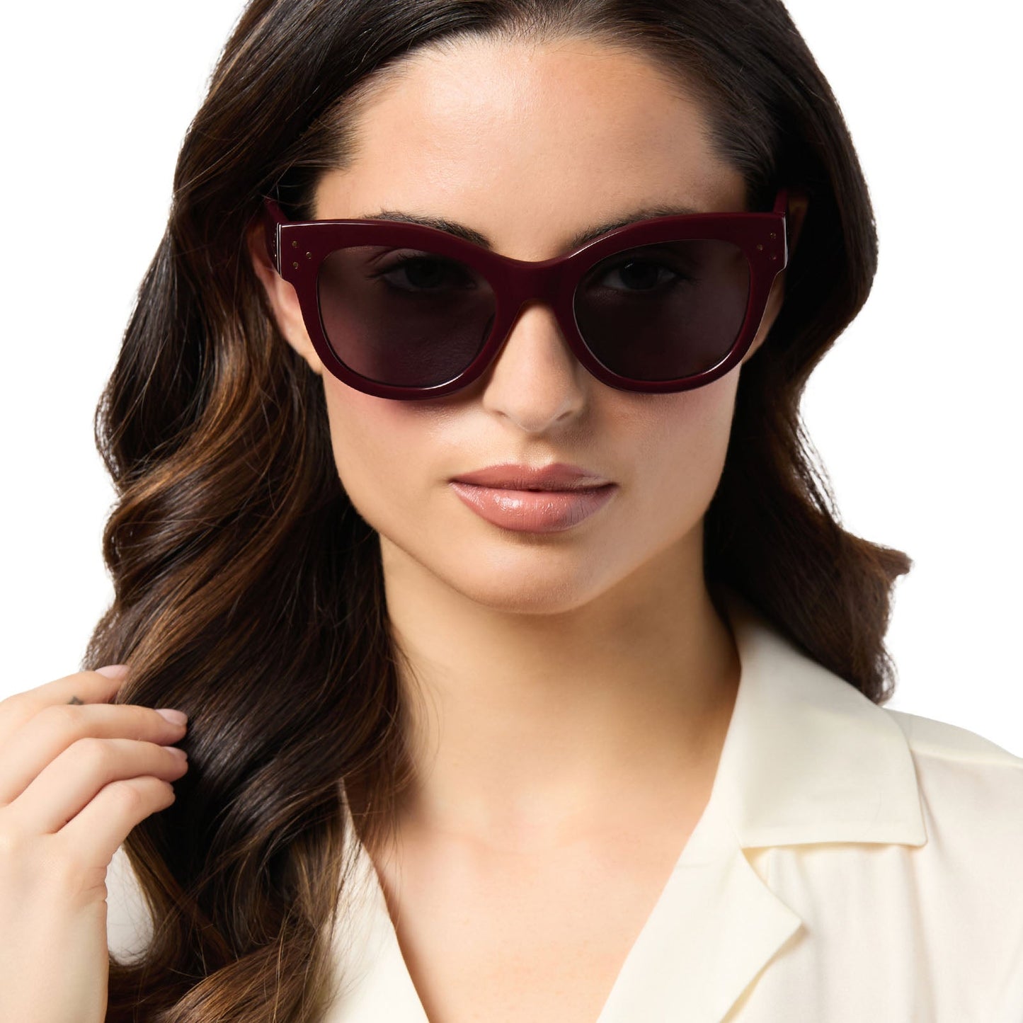 EVA - BORDEAUX + GREY + POLARIZED SUNGLASSES