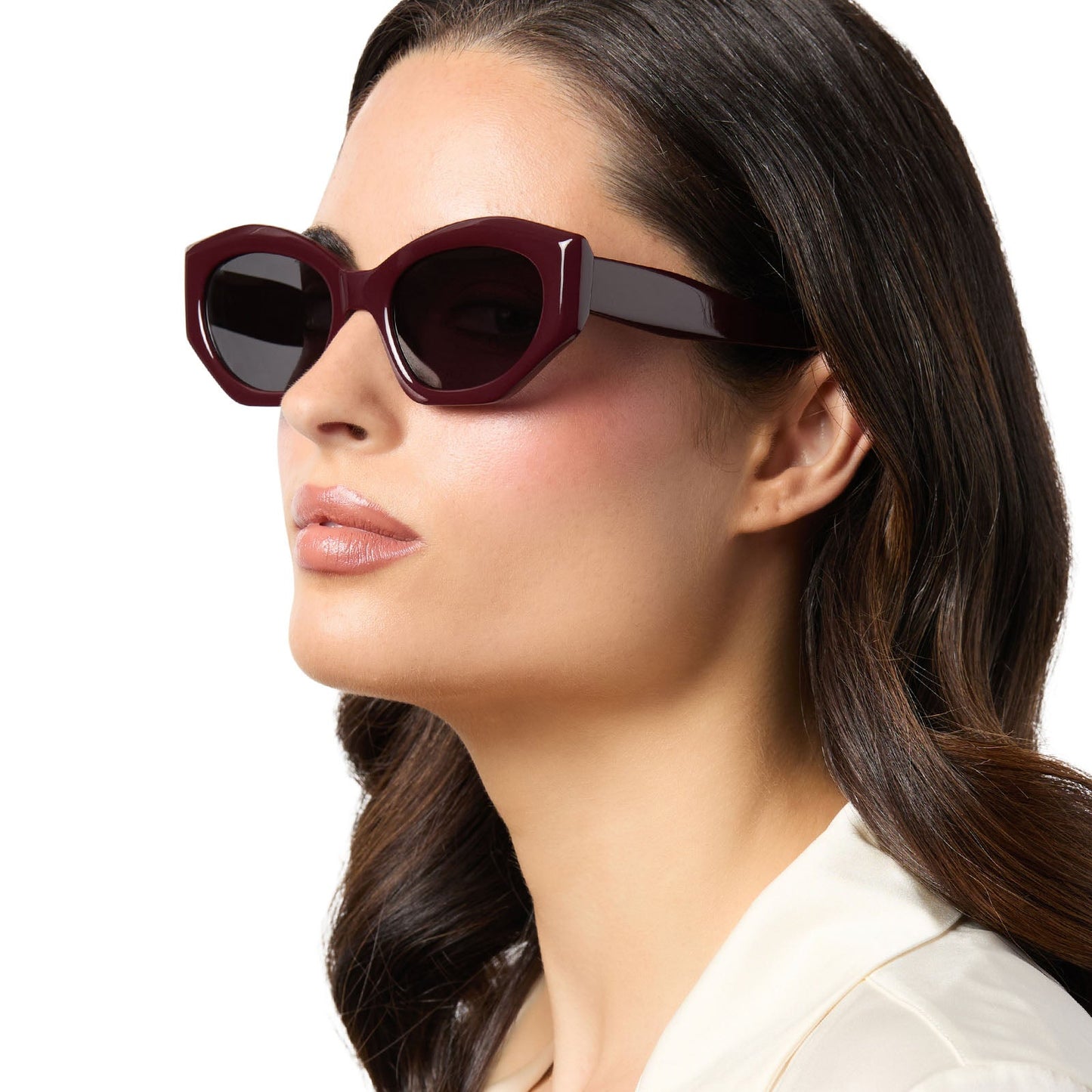 MARGOT - BORDEAUX + GREY + POLARIZED SUNGLASSES