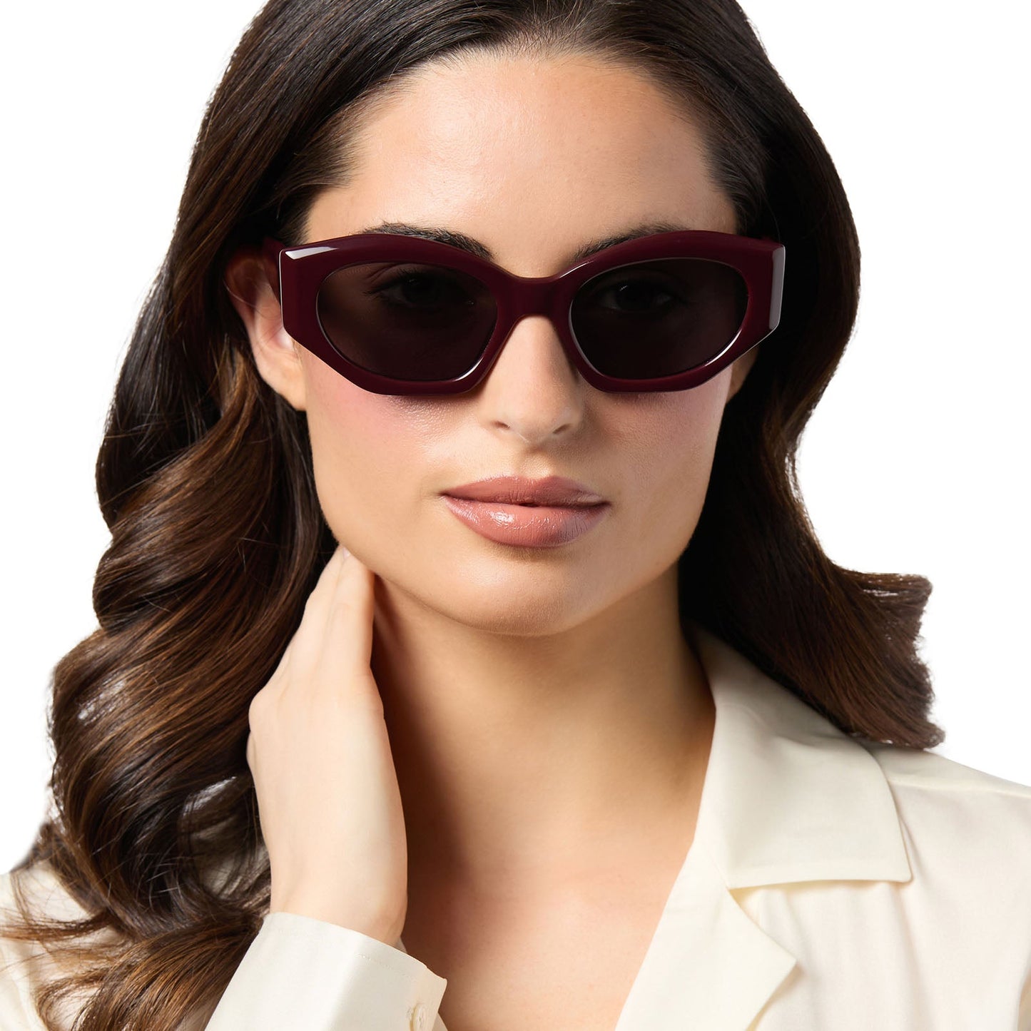 MARGOT - BORDEAUX + GREY + POLARIZED SUNGLASSES