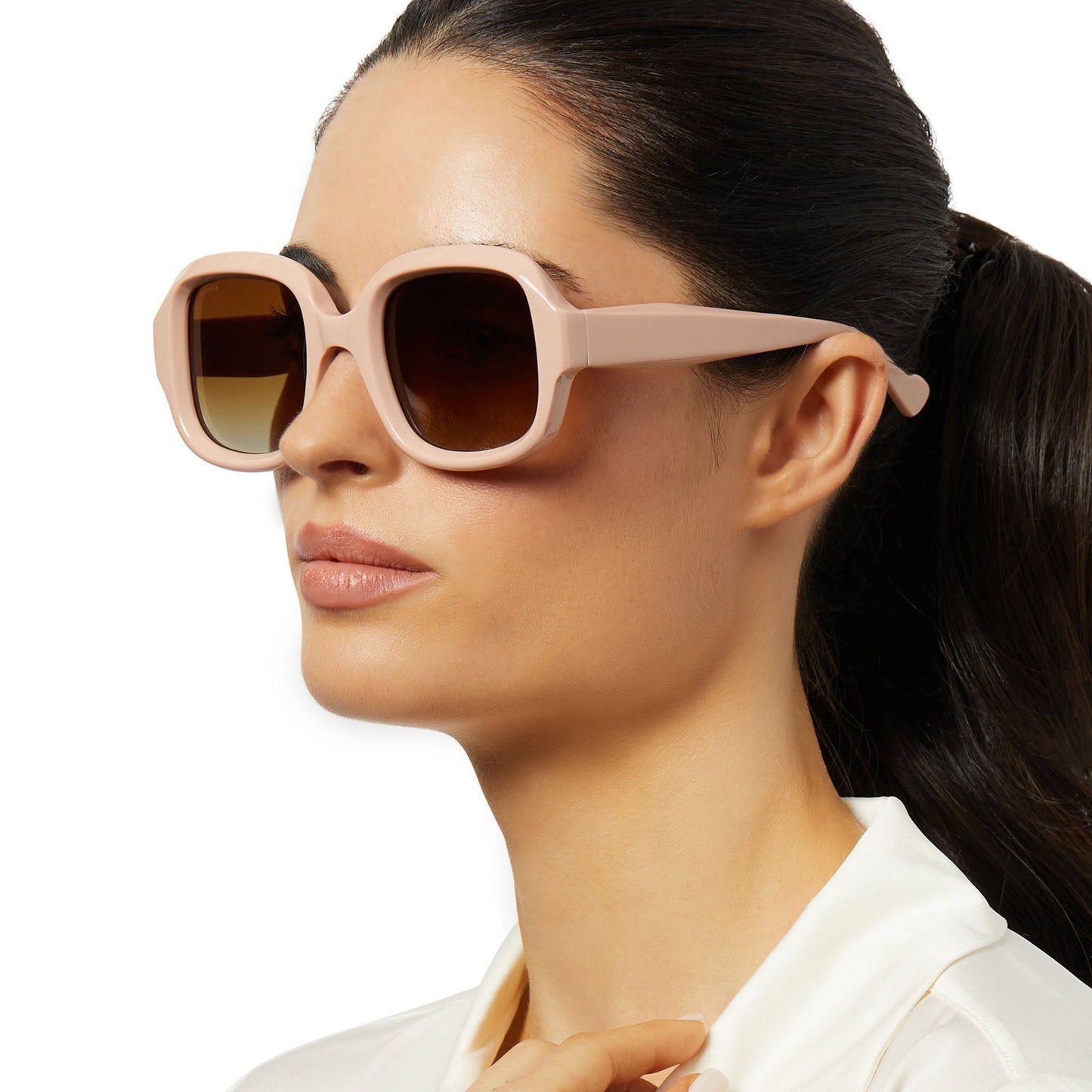 GISELE - NUDE + BROWN GRADIENT + POLARIZED SUNGLASSES