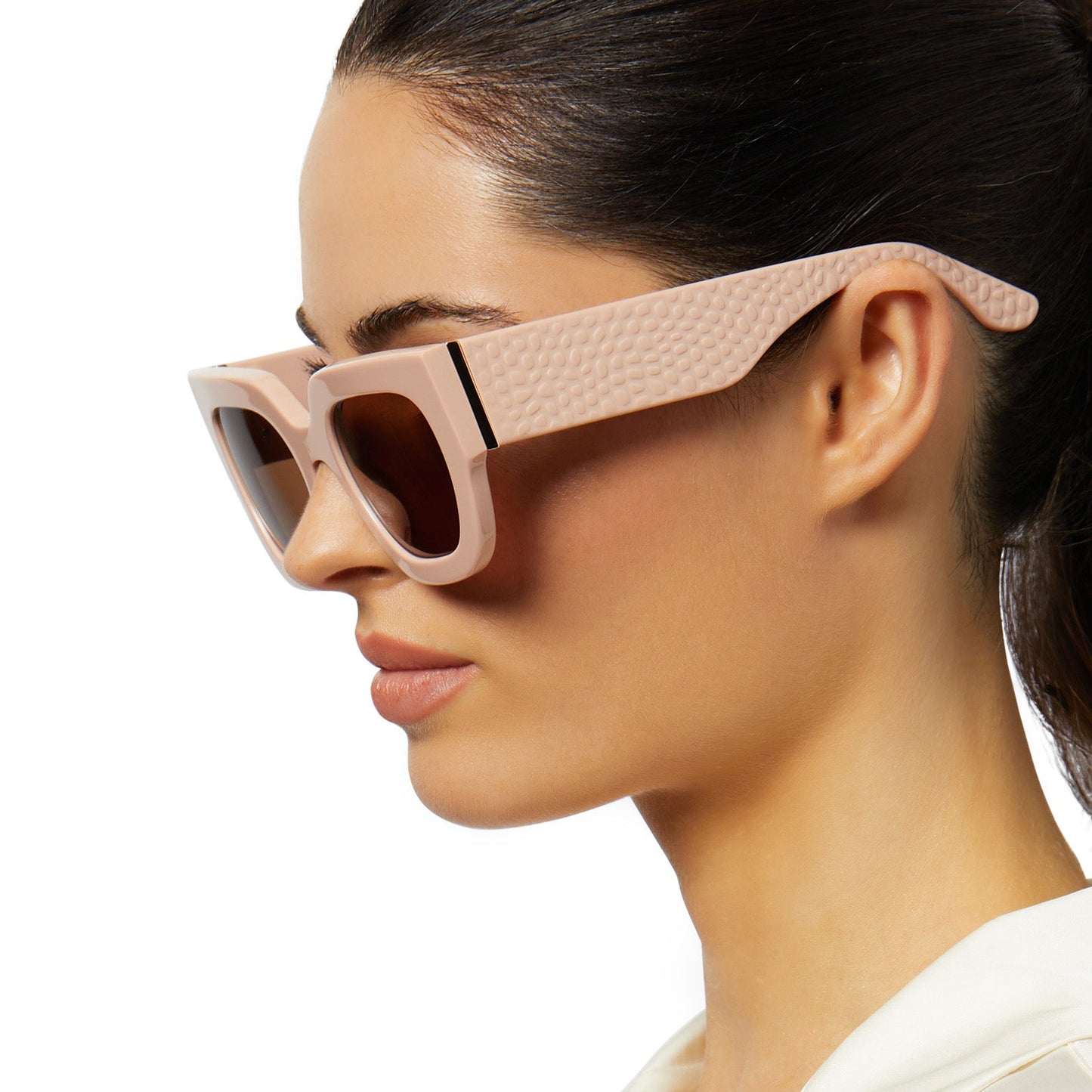 MAREN - NUDE + BROWN + POLARIZED SUNGLASSES