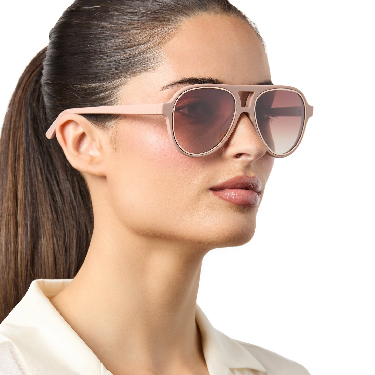 PIA - NUDE + BROWN GRADIENT + POLARIZED SUNGLASSES