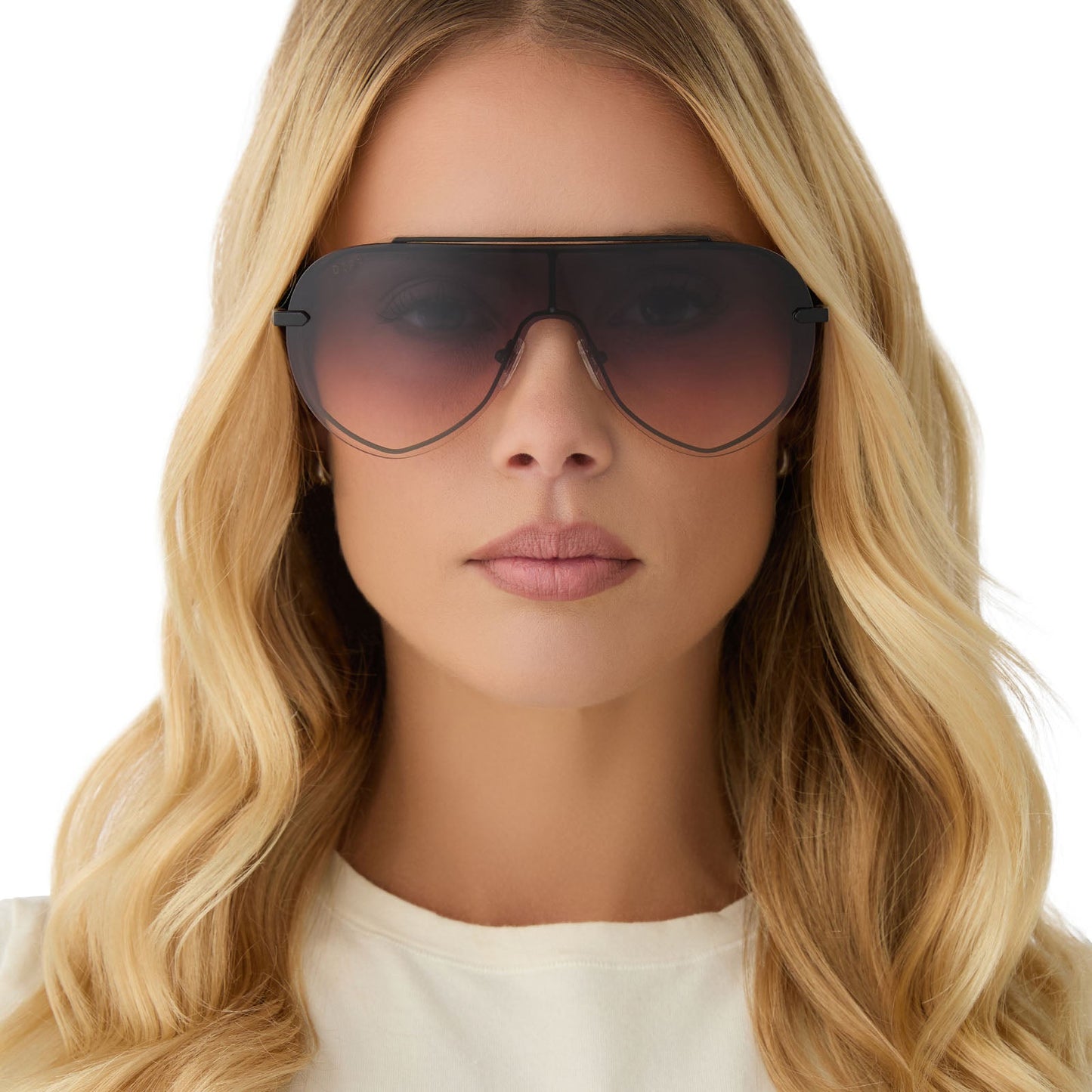 IMANI - BRUSHED BLACK + TWILIGHT GRADIENT SUNGLASSES