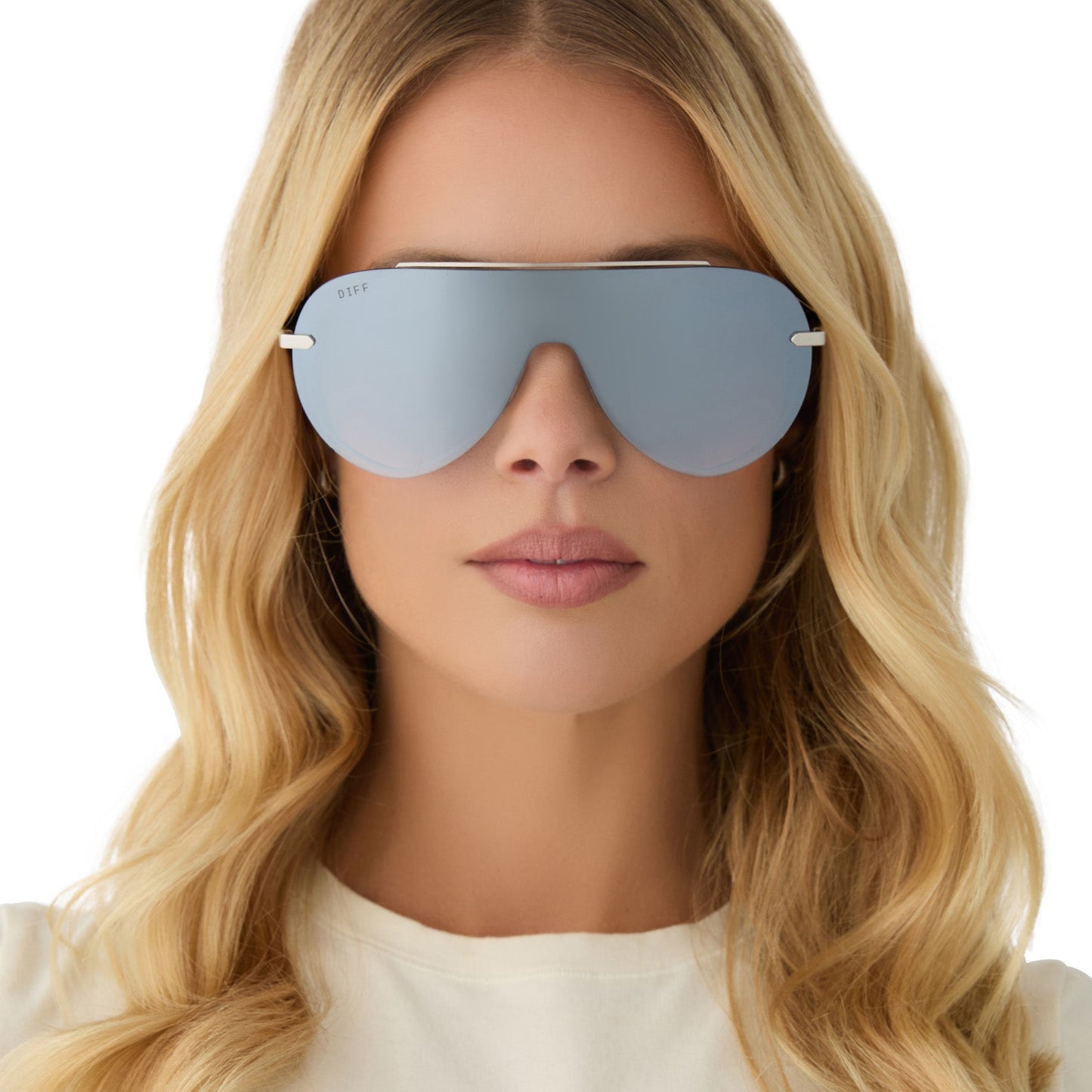 IMANI - SILVER + GREY GRADIENT WITH SILVER FLASH SUNGLASSES