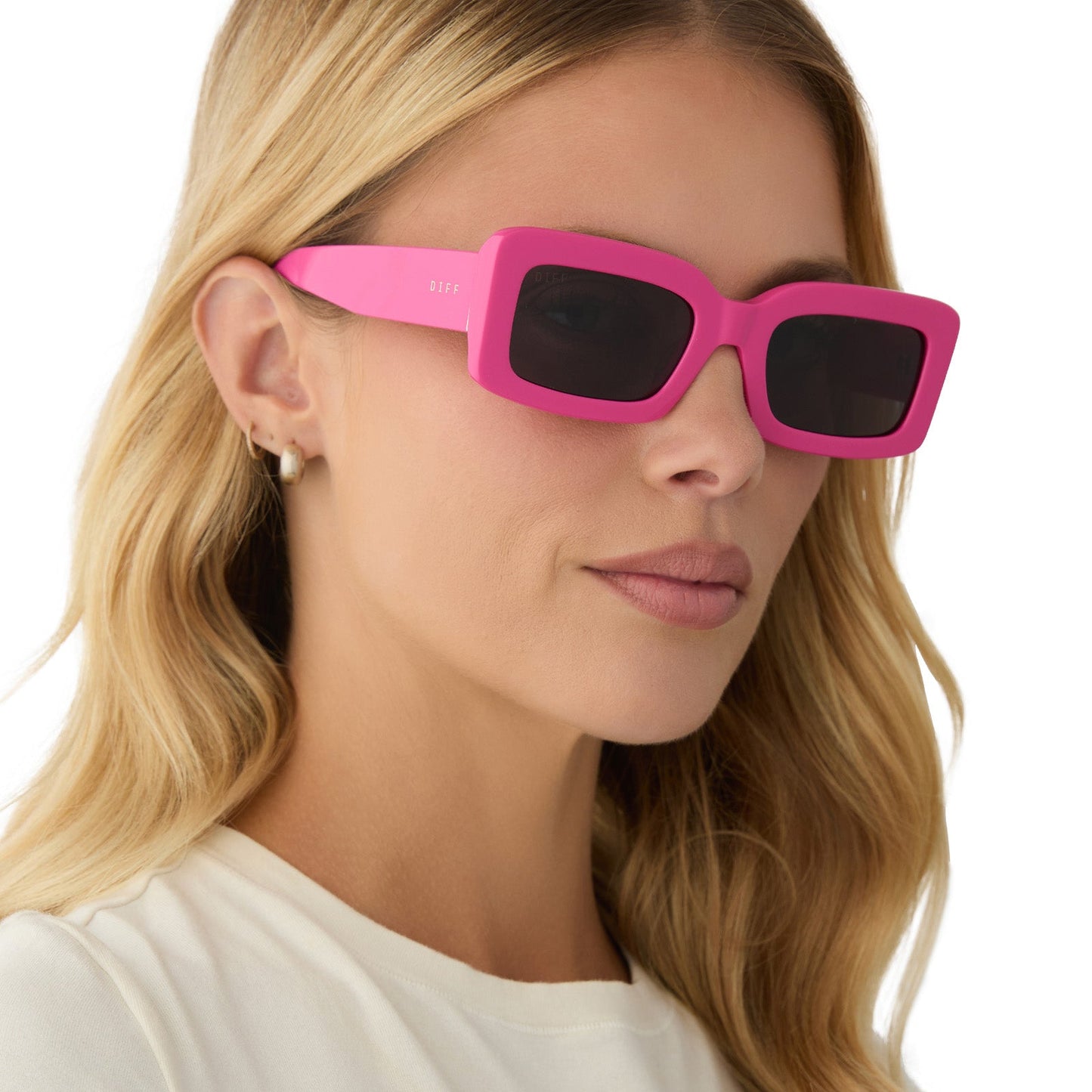 INDY - BRIGHT PINK + GREY SUNGLASSES