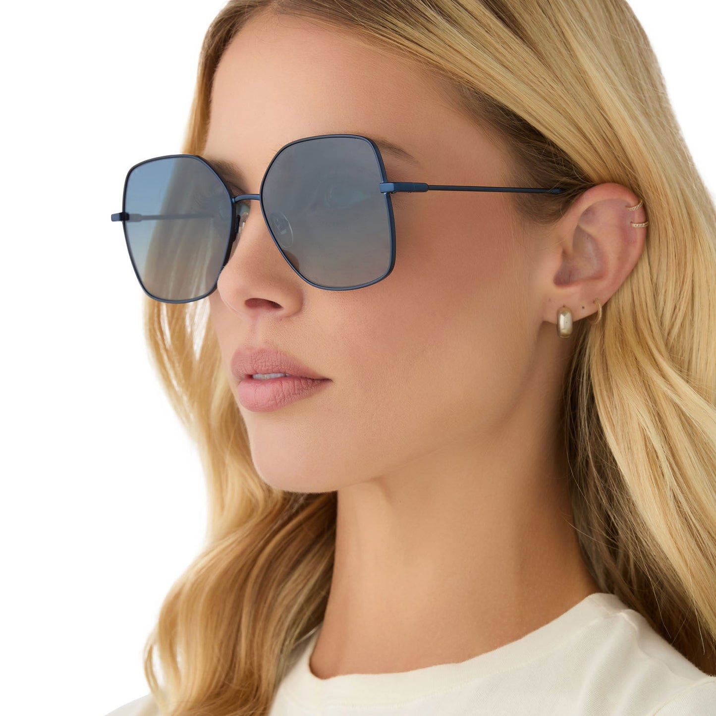 IRIS - DEEP NAVY METAL + AEGEAN BLUE FLASH + POLARIZED SUNGLASSES