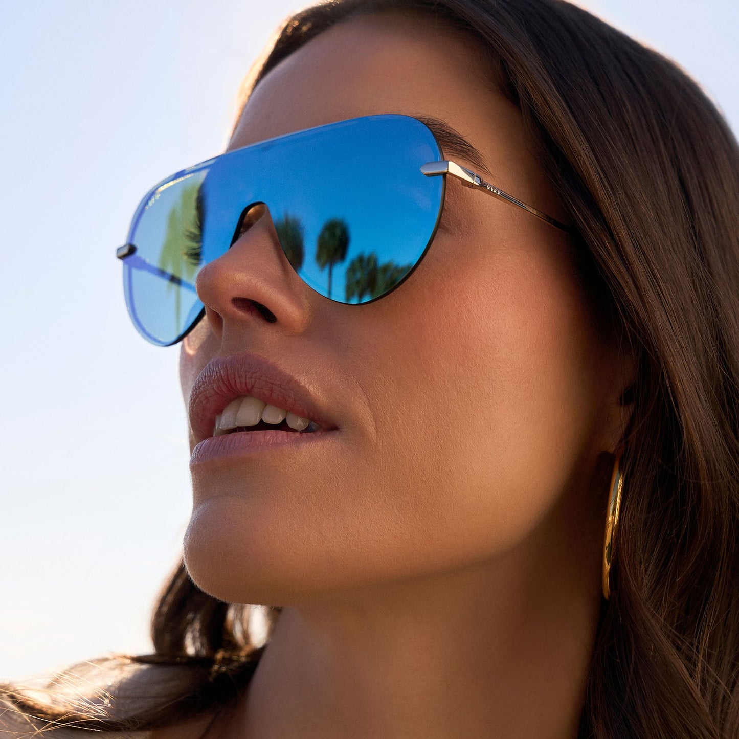 IMANI - GOLD + AQUATIC AWE MIRROR SUNGLASSES