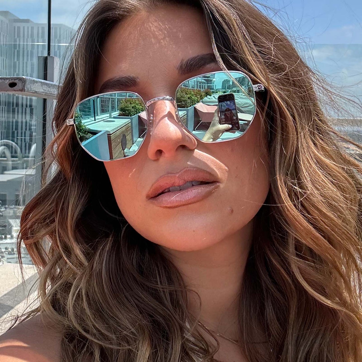 JESSIE JAMES DECKER - JJD + SILVER + TURQUOISE ICE MIRROR SUNGLASSES