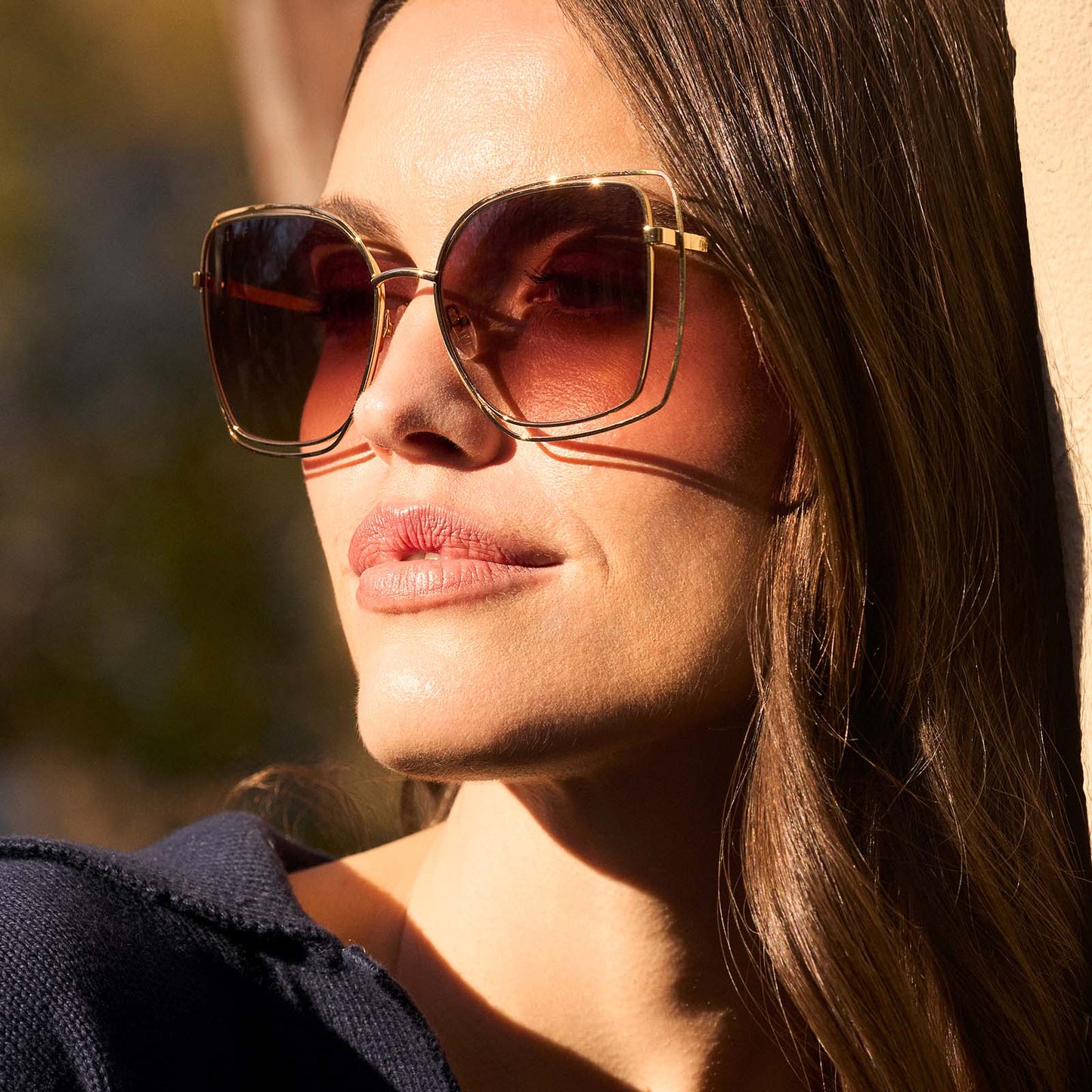 JACQUELINE - GOLD + BROWN GRADIENT SUNGLASSES