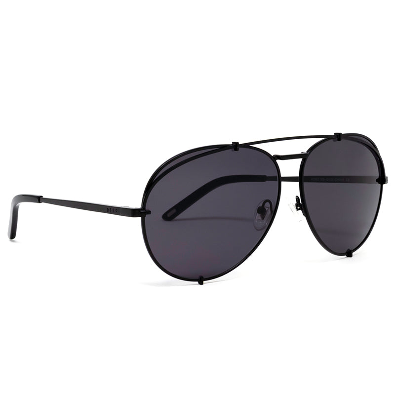 KOKO - MATTE BLACK + GREY SUNGLASSES