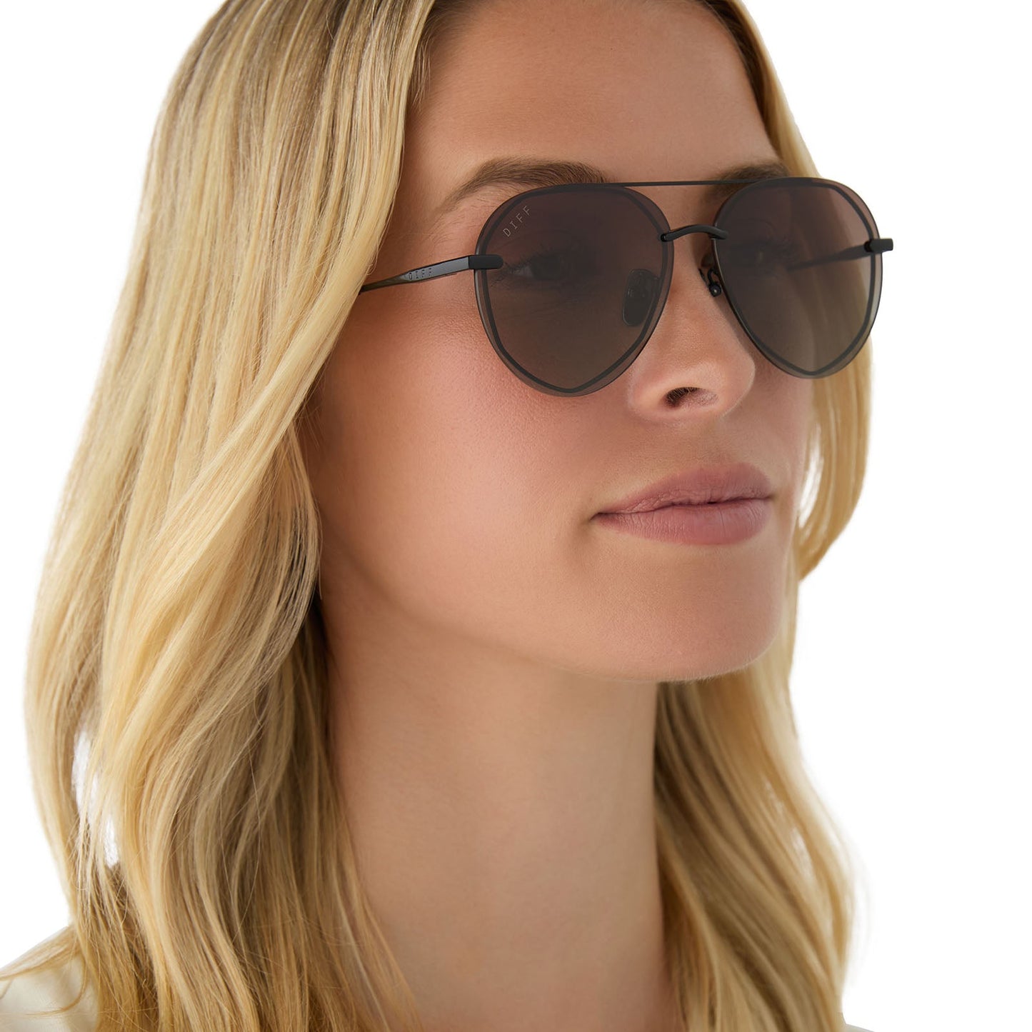 LENOX XS - BLACK + BLACK TEMPLE TIPS + BROWN GRADIENT + POLARIZED SUNGLASSES