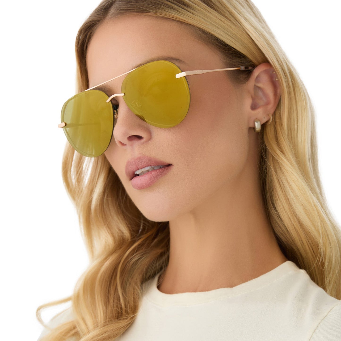 LENOX - BRUSHED GOLD + MOSS MIRROR + POLARIZED SUNGLASSES