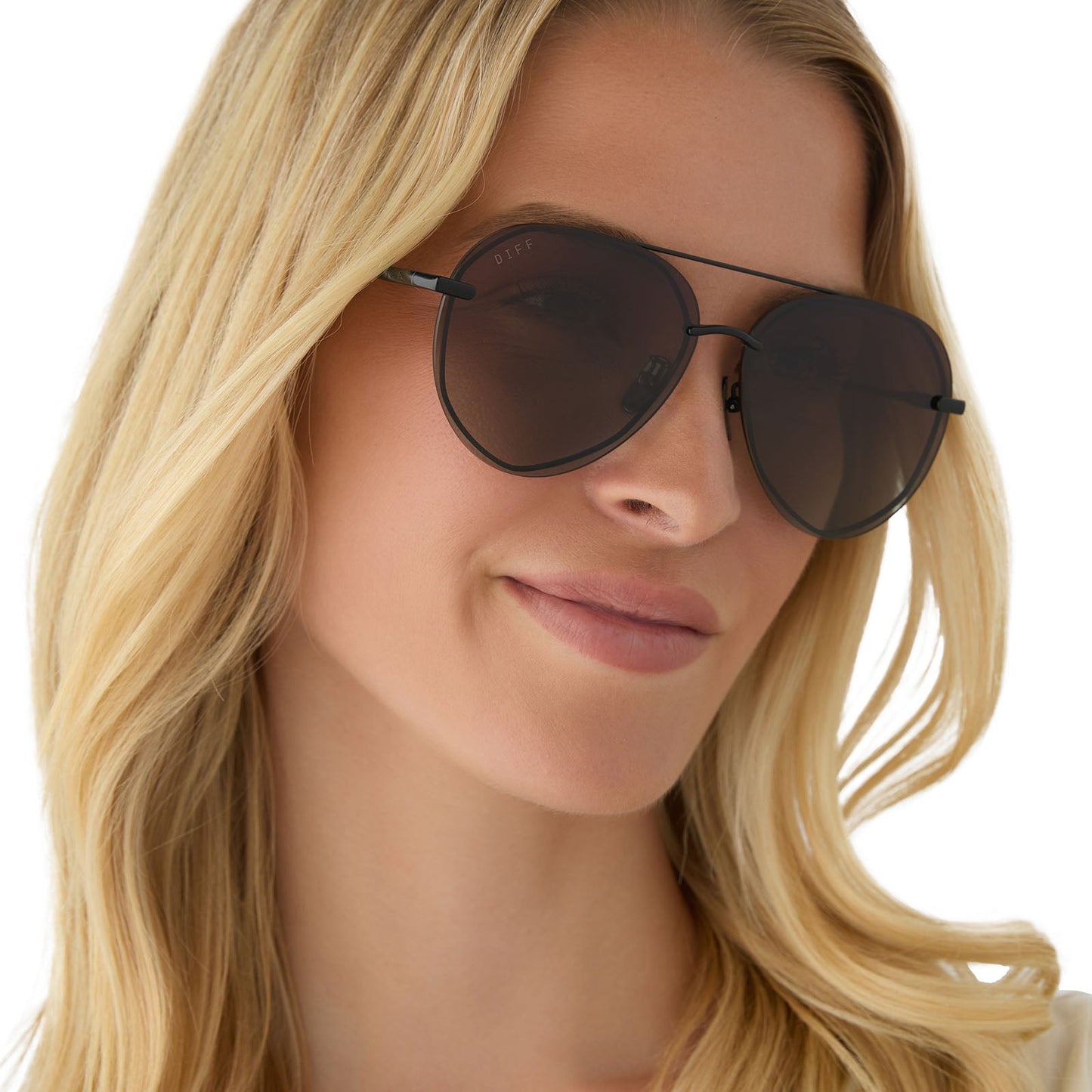 LENOX - BLACK + BLACK TEMPLE TIPS + BROWN GRADIENT + POLARIZED SUNGLASSES