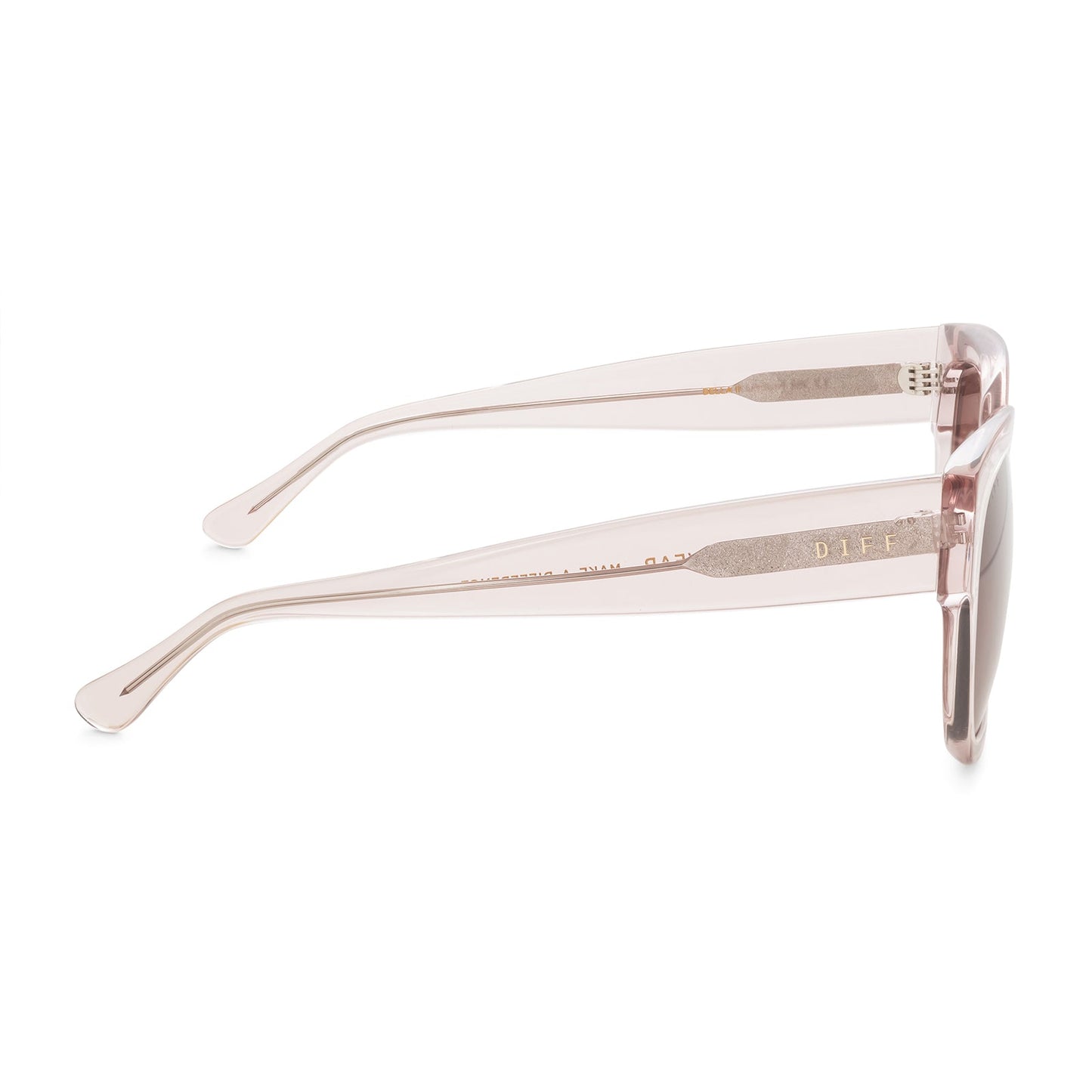 BELLA II - LIGHT PINK CRYSTAL + BROWN GRADIENT SUNGLASSES