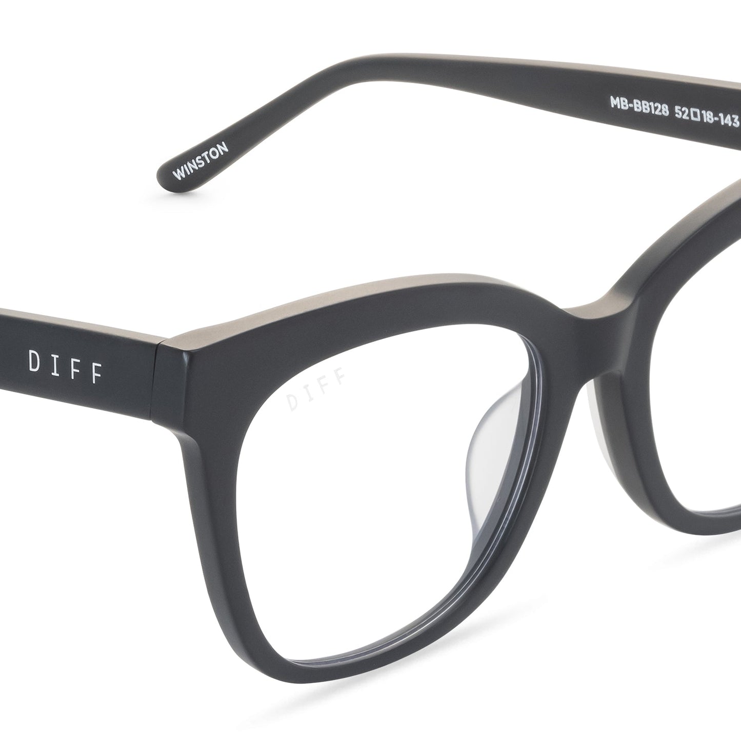 WINSTON - MATTE BLACK + BLUE LIGHT TECHNOLOGY GLASSES