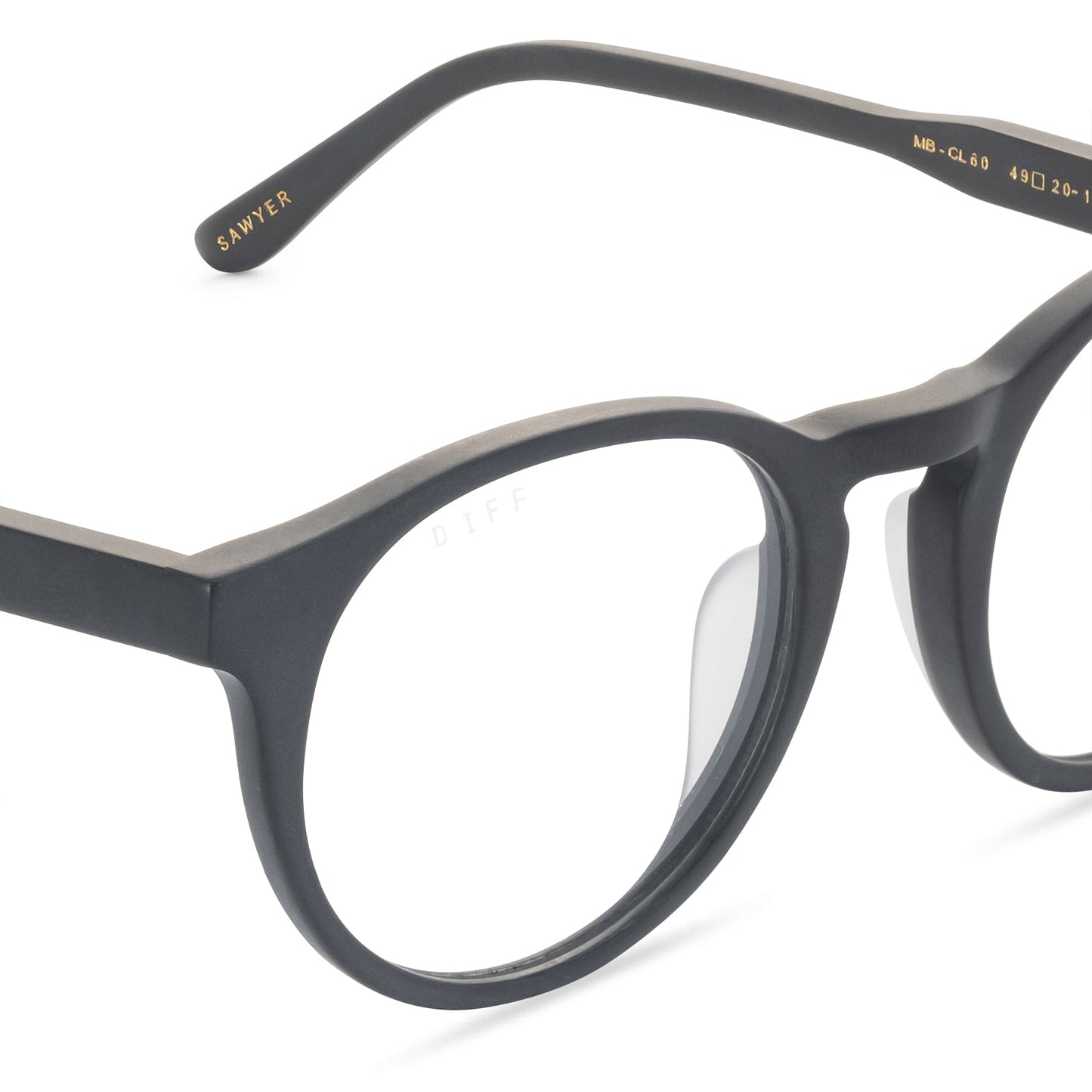 SAWYER - MATTE BLACK + PRESCRIPTION GLASSES