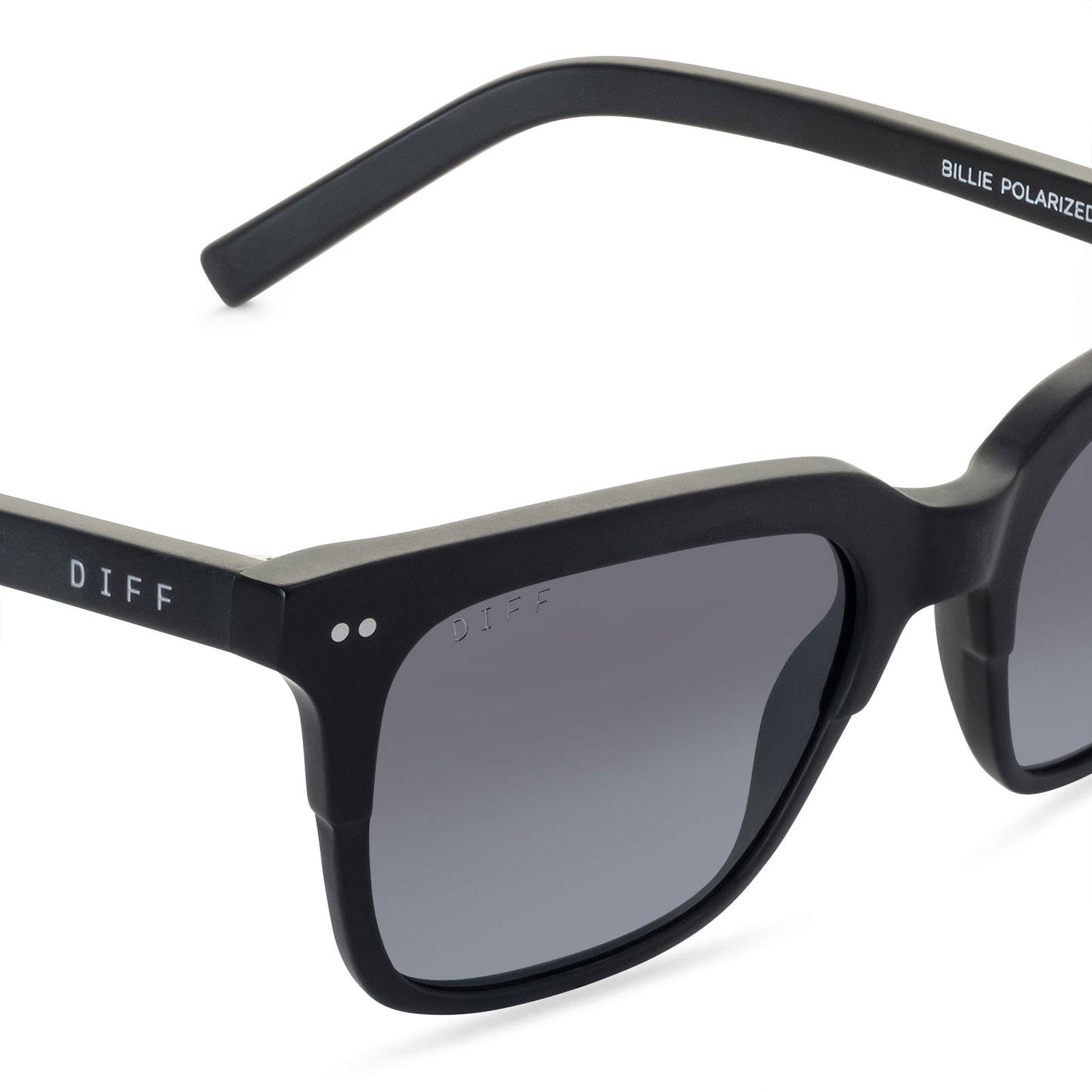 BILLIE - MATTE BLACK + BLUE GRADIENT FLASH + POLARIZED SUNGLASSES