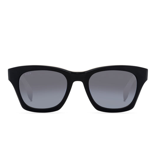 DEAN - MATTE BLACK + BLUE GRADIENT FLASH + POLARIZED SUNGLASSES