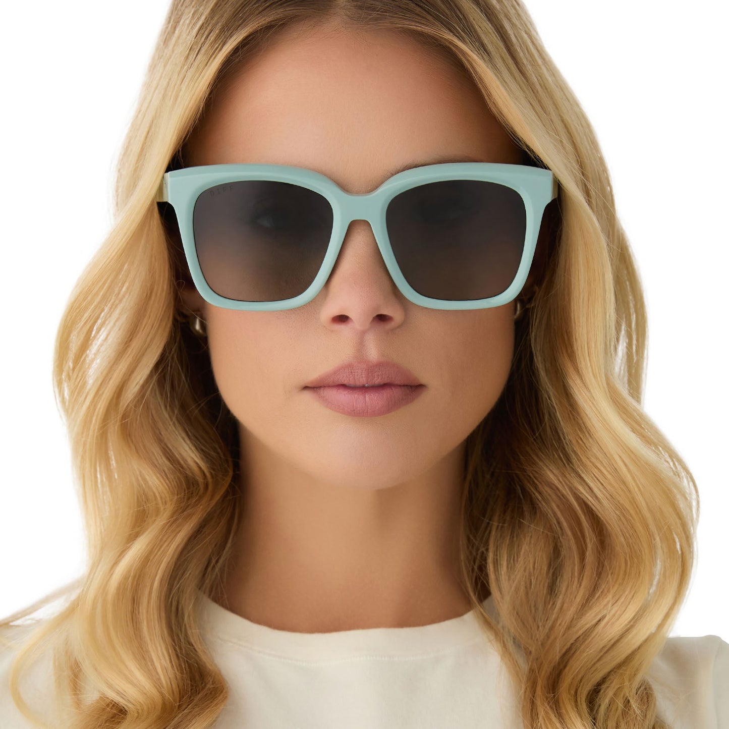 MEREDITH - STEEL TEAL + GREY GRADIENT + POLARIZED SUNGLASSES