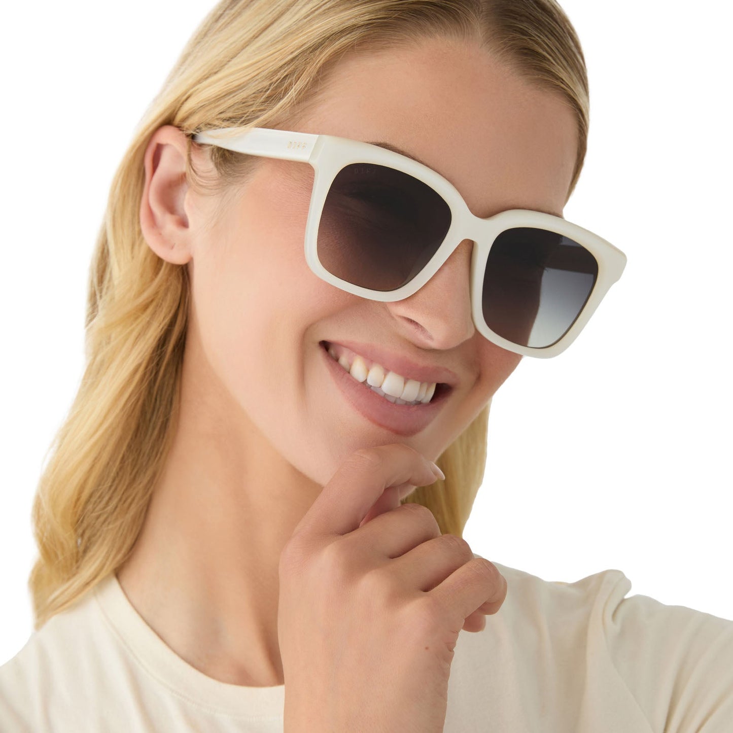 MEREDITH - OPALINE + GREY GRADIENT SUNGLASSES