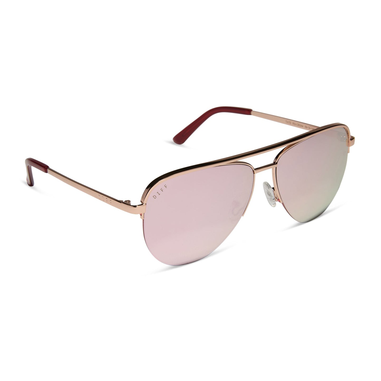 TATE - ROSE GOLD + CHERRY BLOSSOM MIRROR SUNGLASSES