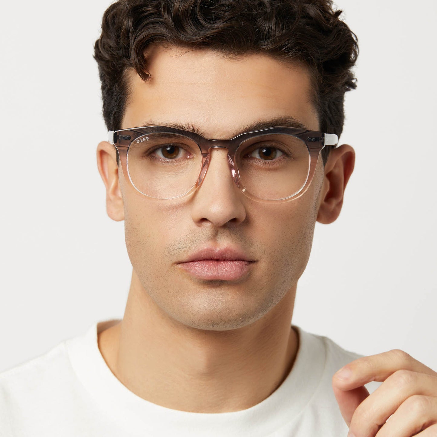 WESTON - SMOKE ROSE CRYSTAL OMBRE + PRESCRIPTION GLASSES