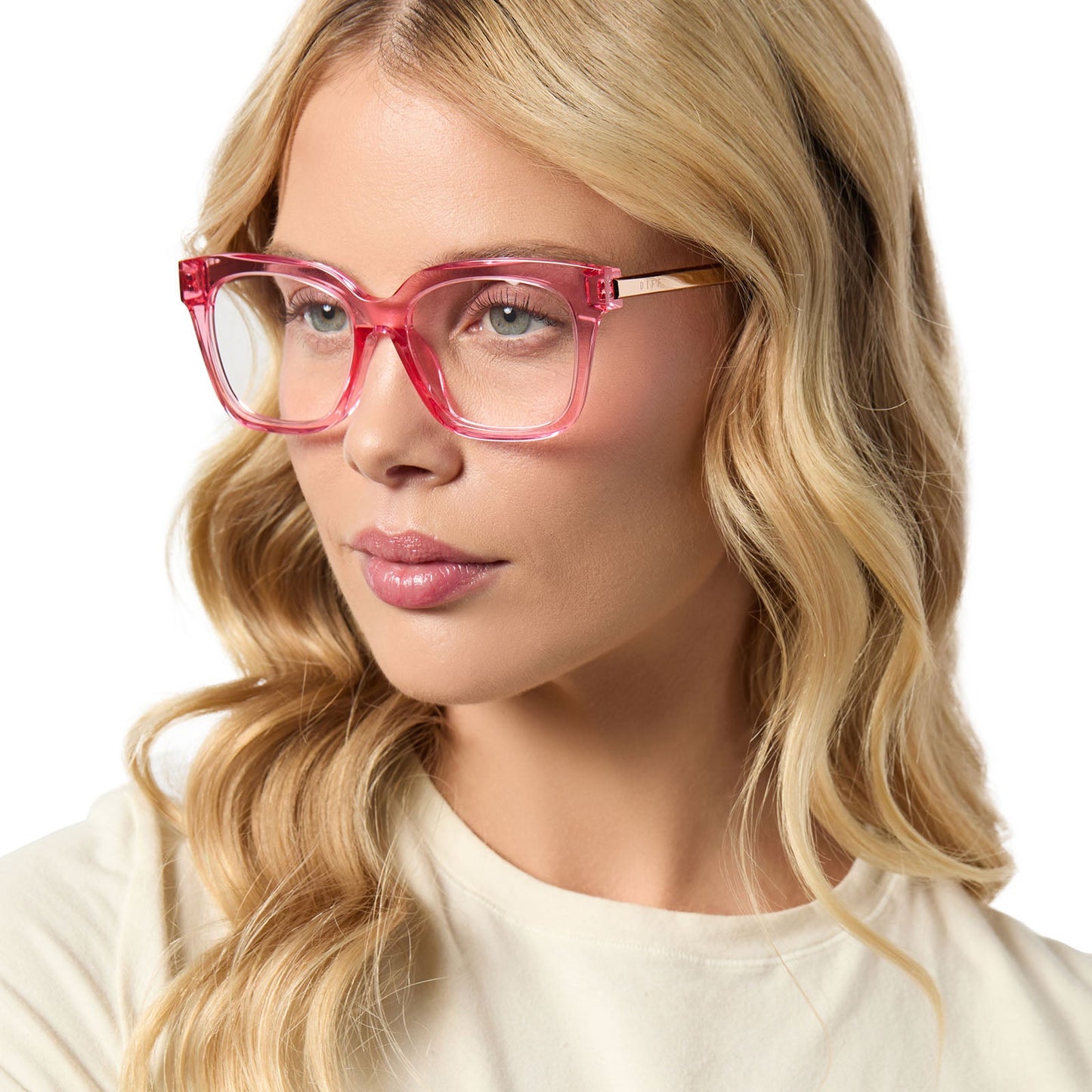 BELLA XS - CANDY PINK CRYSTAL + PRESCRIPTION GLASSES