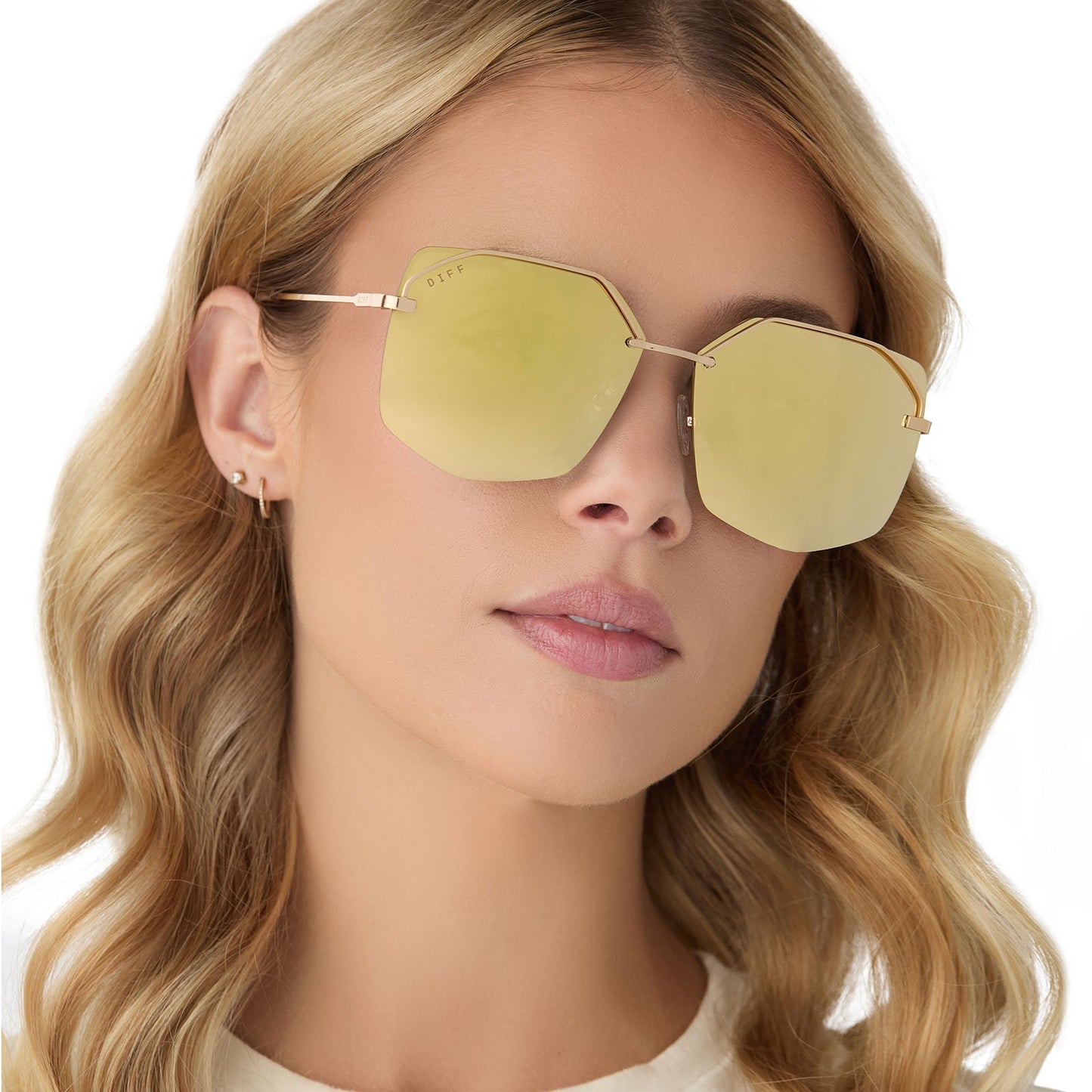 BREE - GOLD + BRILLIANT GOLD MIRROR + POLARIZED SUNGLASSES