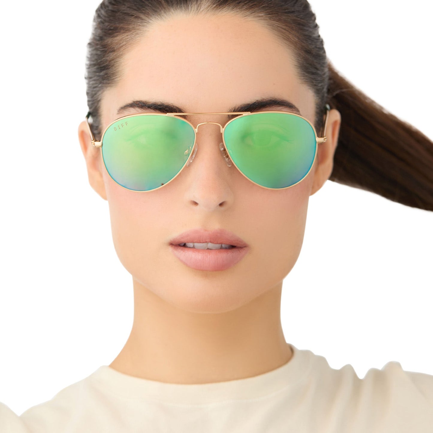 CRUZ XS - GOLD + GREEN MIRROR + POLARIZED SUNGLASSES