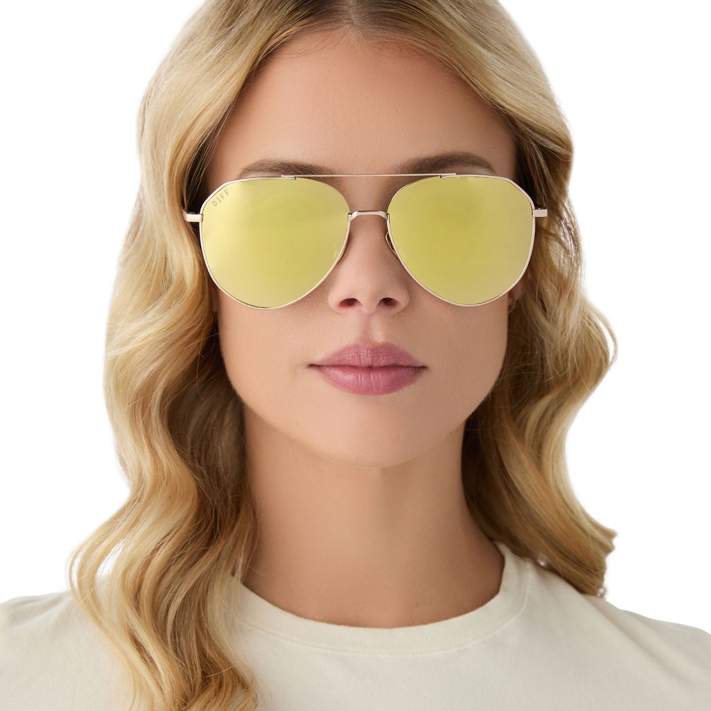 DASH - GOLD + BRILLIANT GOLD MIRROR + POLARIZED SUNGLASSES