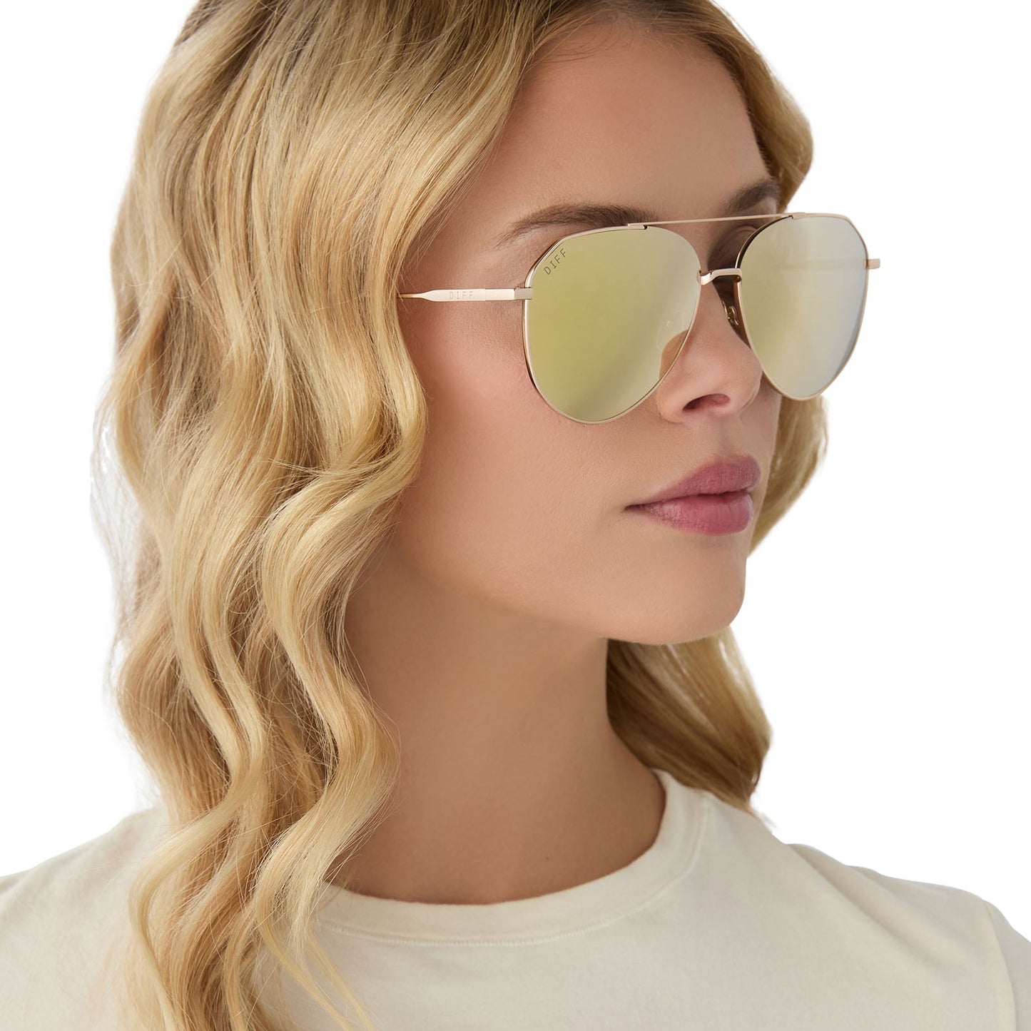 DASH - GOLD + BRILLIANT GOLD MIRROR + POLARIZED SUNGLASSES