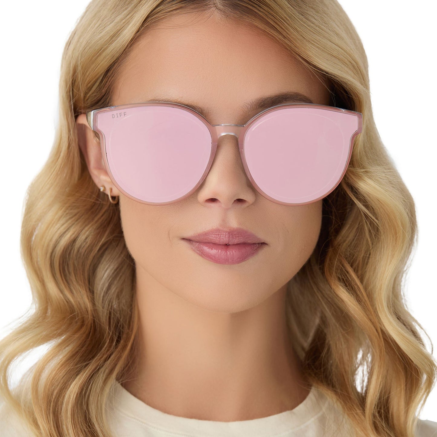 GEMMA - OPALESCENT PINK + CHERRY BLOSSOM MIRROR SUNGLASSES