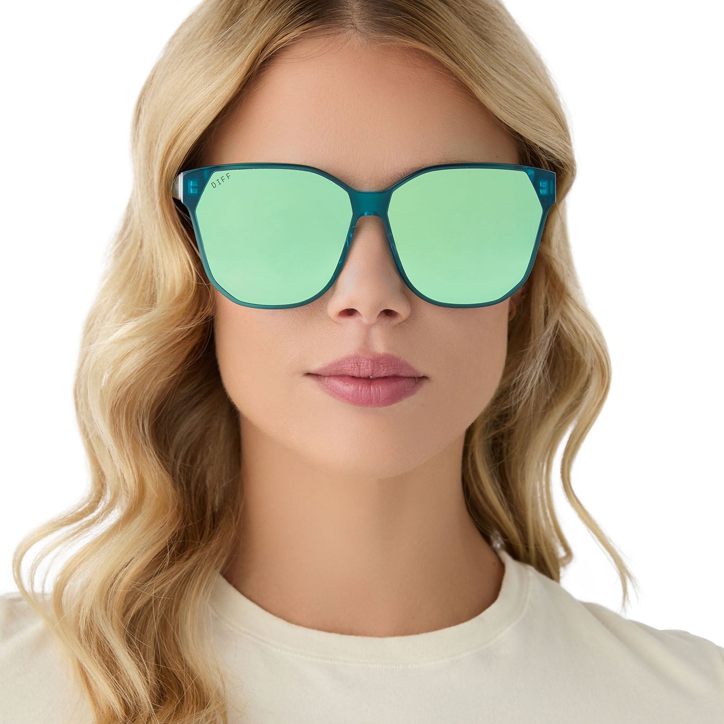 GIA - TURQUOISE ICE CRYSTAL + TURQUOISE ICE MIRROR SUNGLASSES