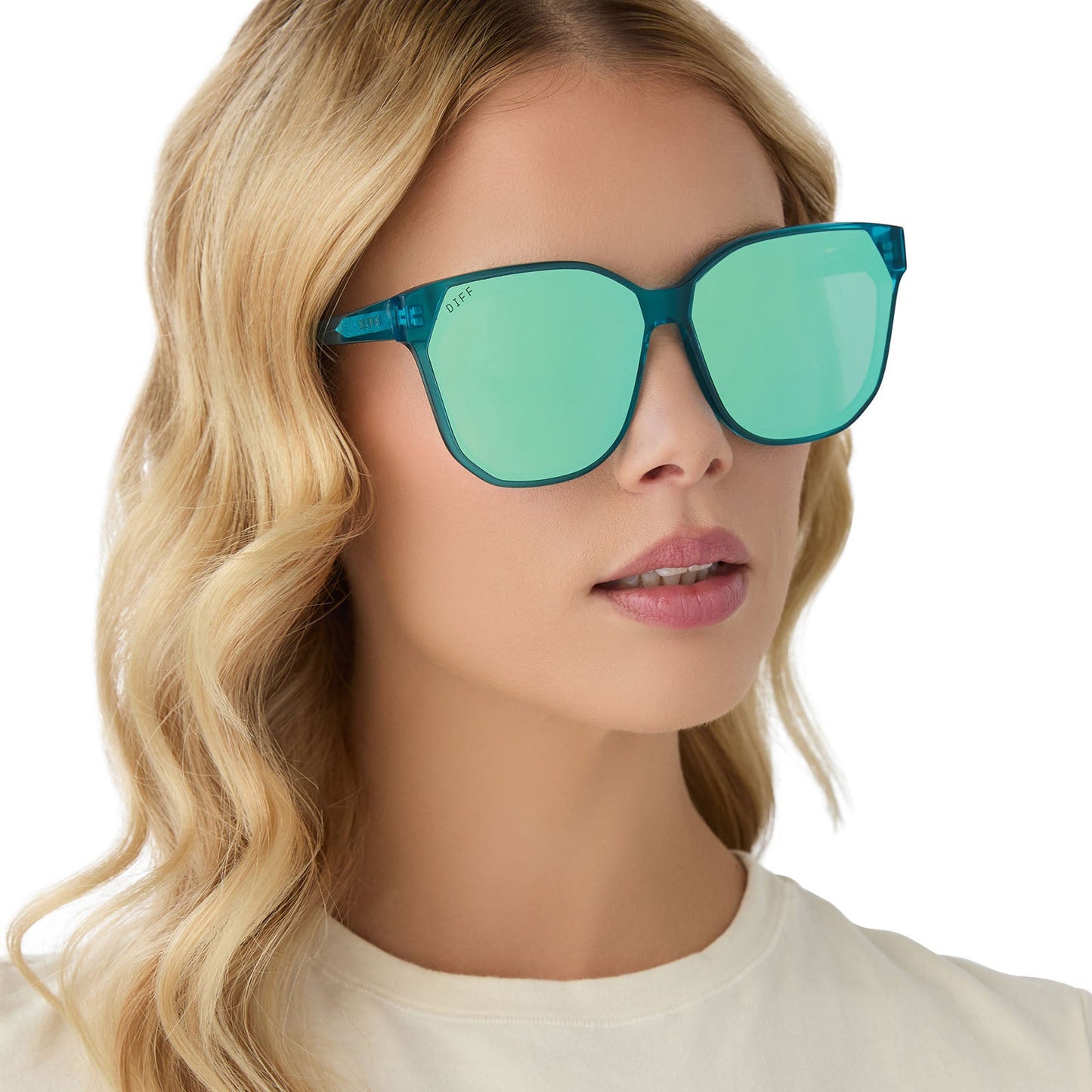 GIA - TURQUOISE ICE CRYSTAL + TURQUOISE ICE MIRROR SUNGLASSES