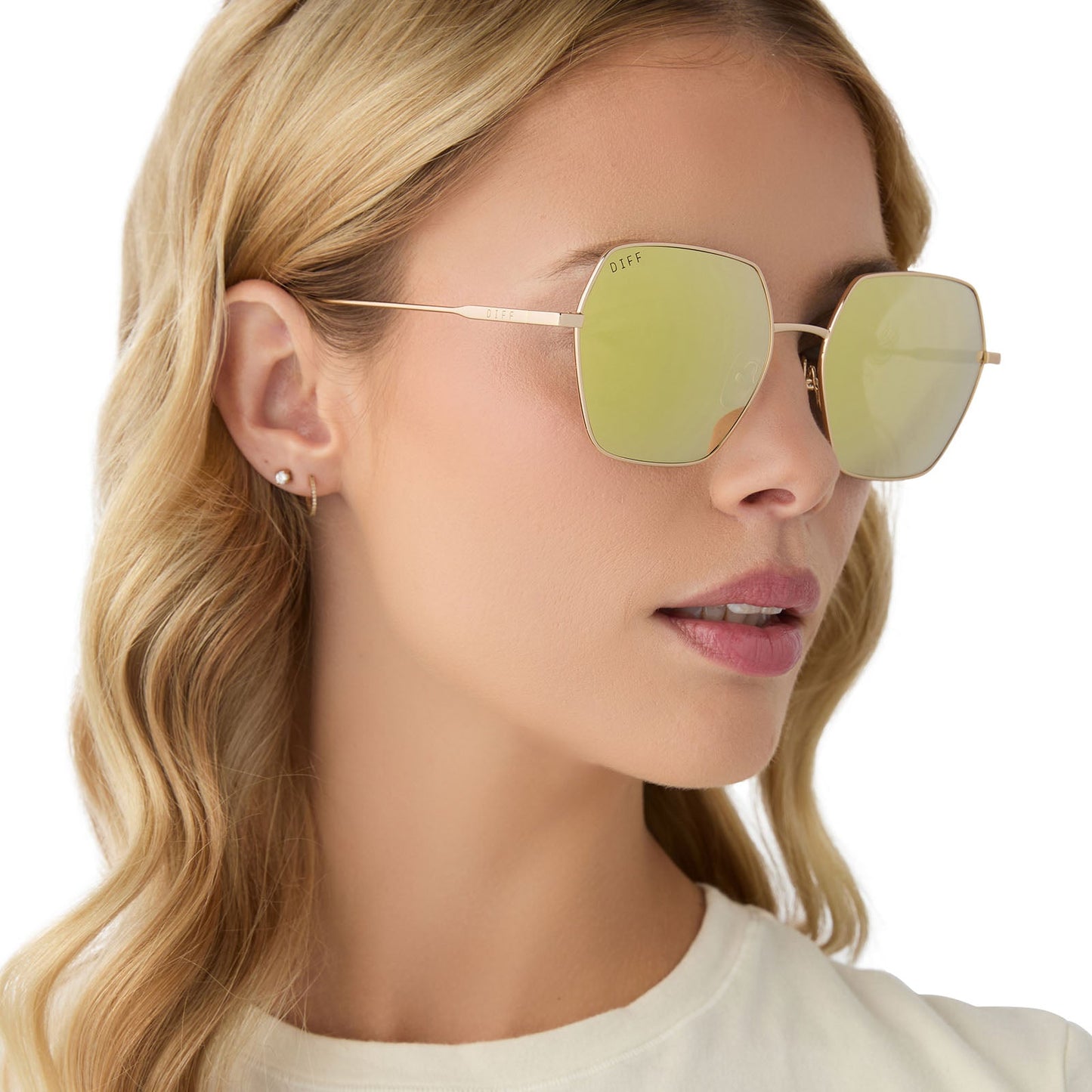 HARLOWE - GOLD + BRILLIANT GOLD MIRROR SUNGLASSES