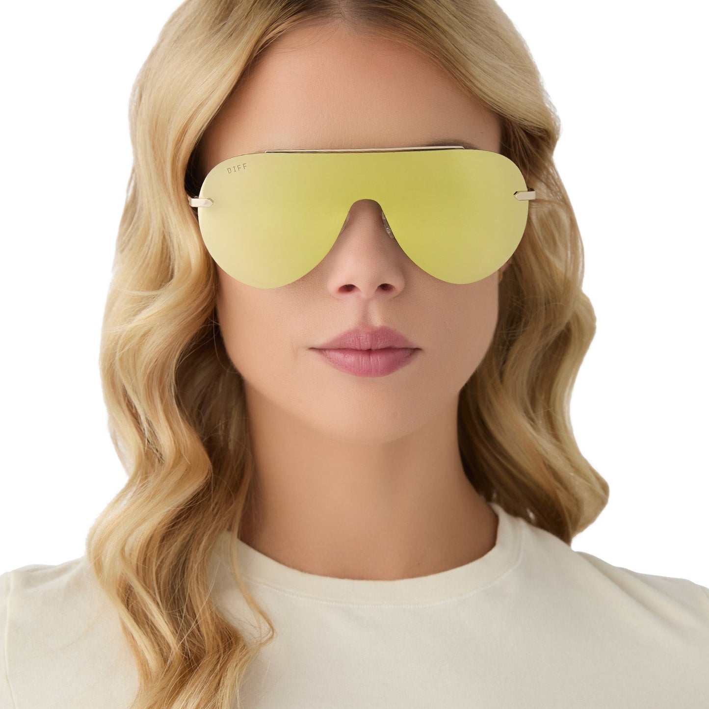 IMANI - GOLD + BRILLIANT GOLD MIRROR SUNGLASSES