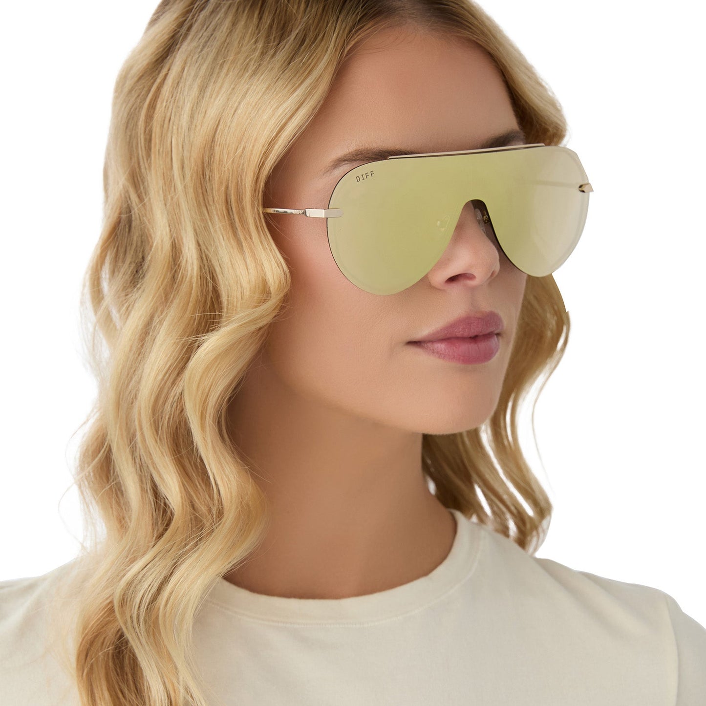 IMANI - GOLD + BRILLIANT GOLD MIRROR SUNGLASSES