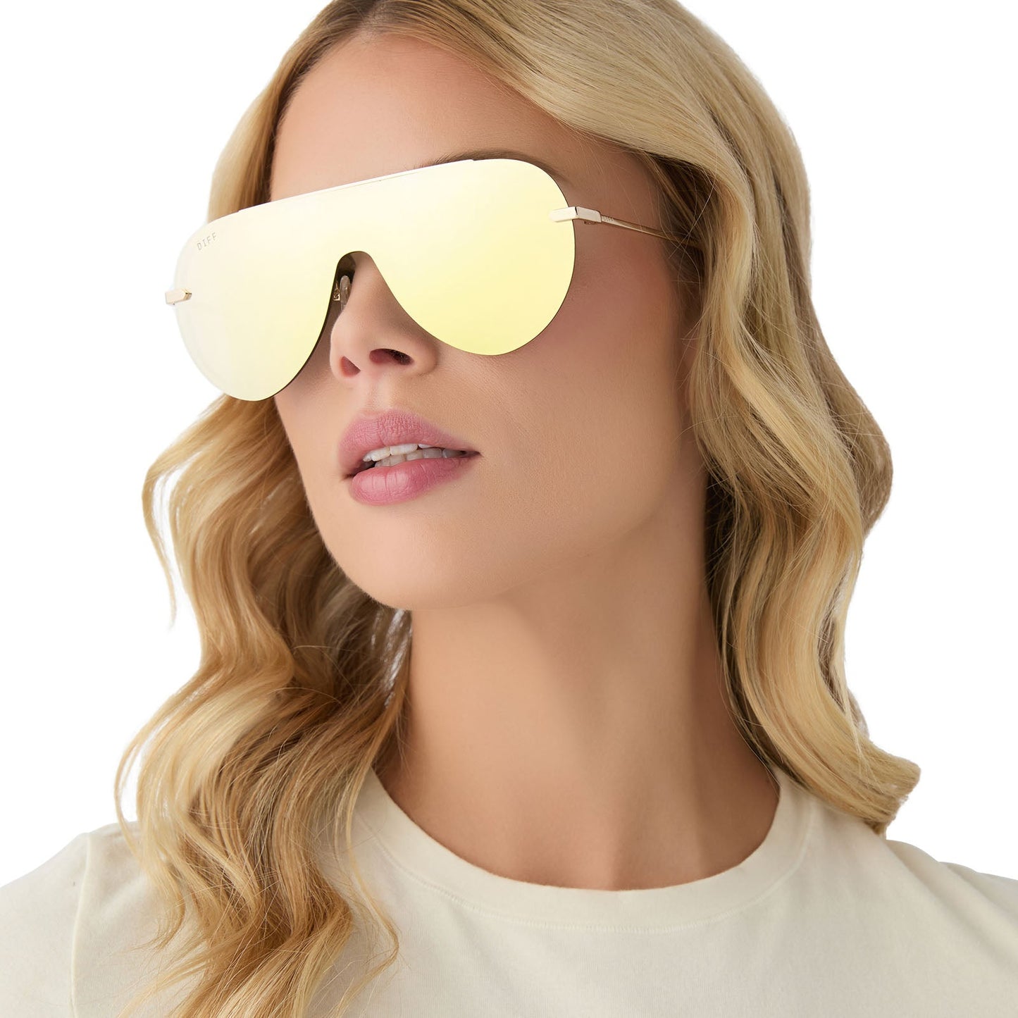 IMANI - GOLD + BRILLIANT GOLD MIRROR SUNGLASSES