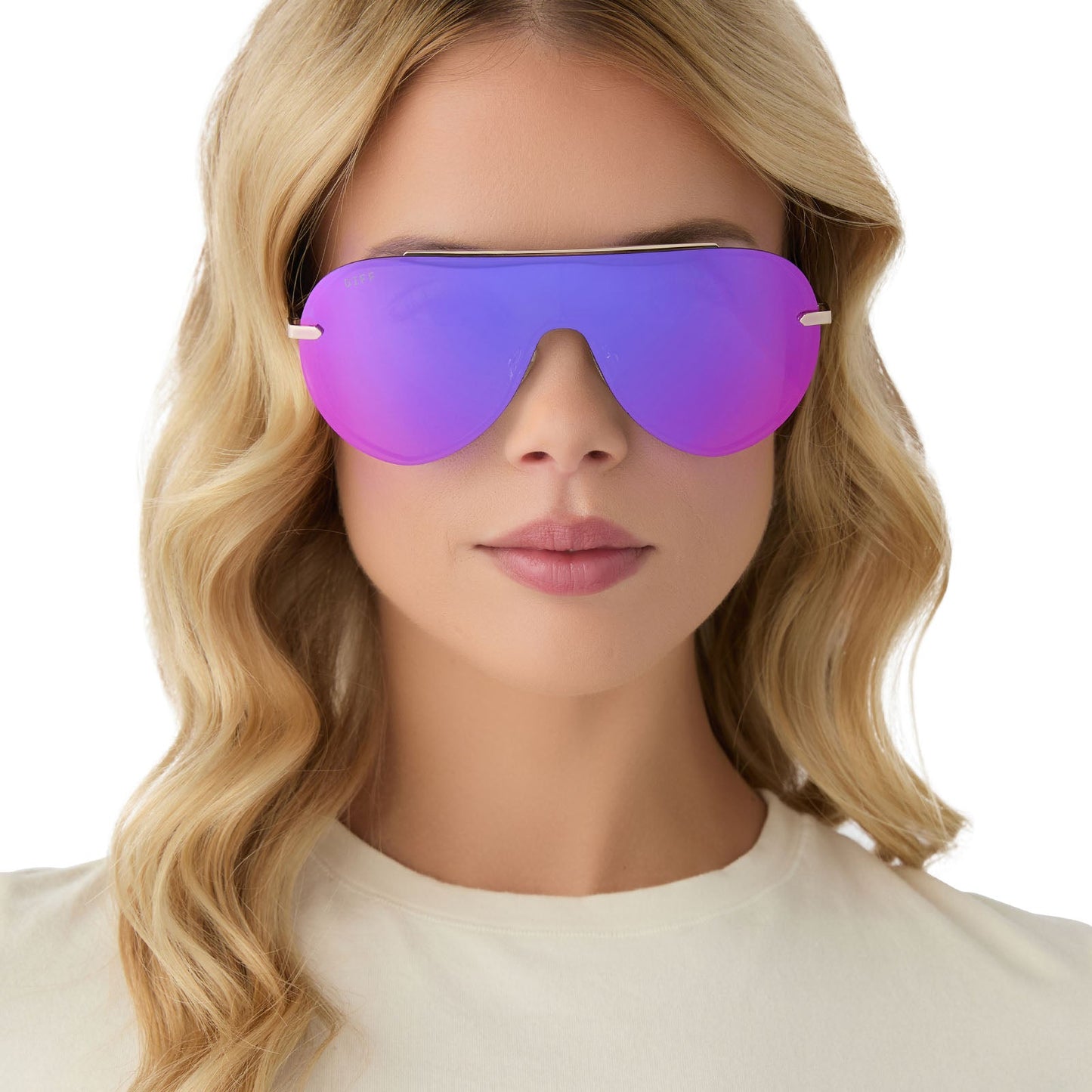 IMANI - GOLD + PINK RUSH MIRROR SUNGLASSES