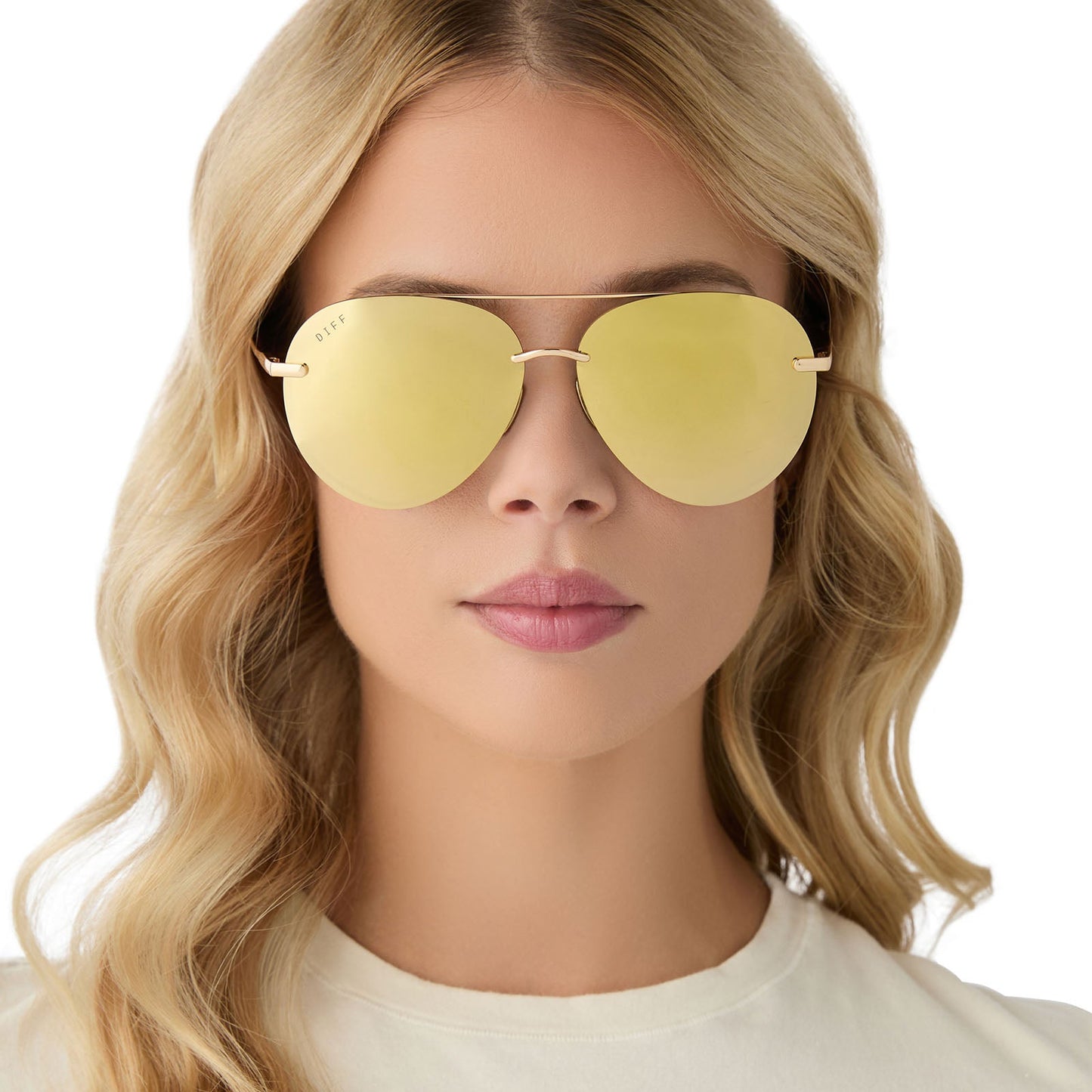 LENOX - GOLD + BRILLIANT GOLD MIRROR + POLARIZED SUNGLASSES