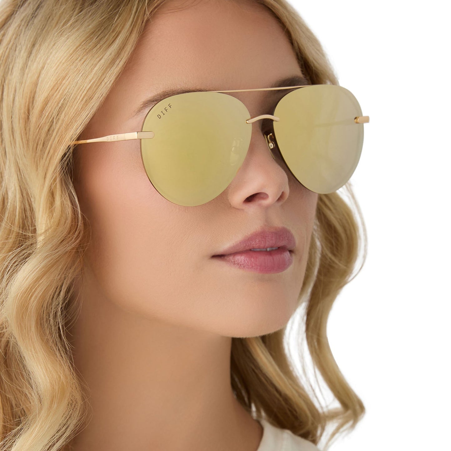 LENOX - GOLD + BRILLIANT GOLD MIRROR + POLARIZED SUNGLASSES