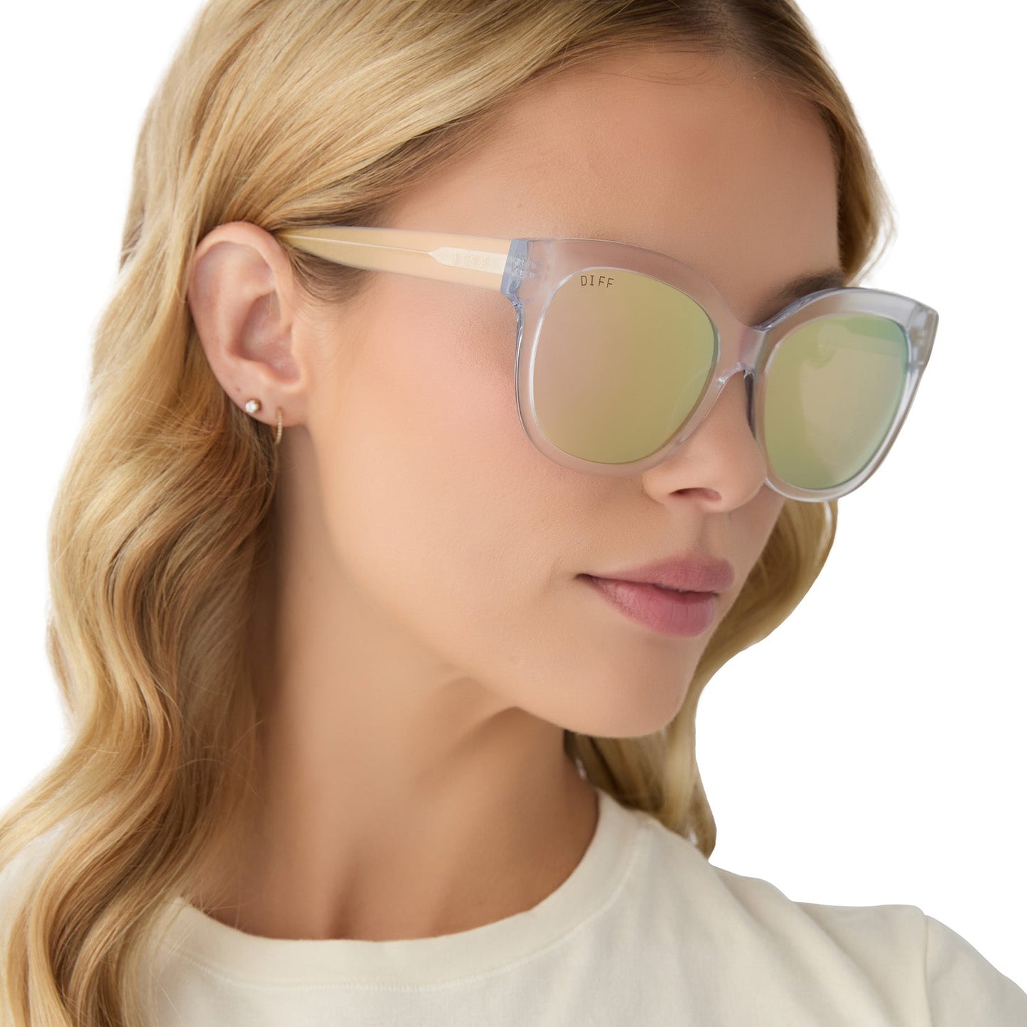 MAYA - OPALESCENT PINK + CHERRY BLOSSOM MIRROR SUNGLASSES