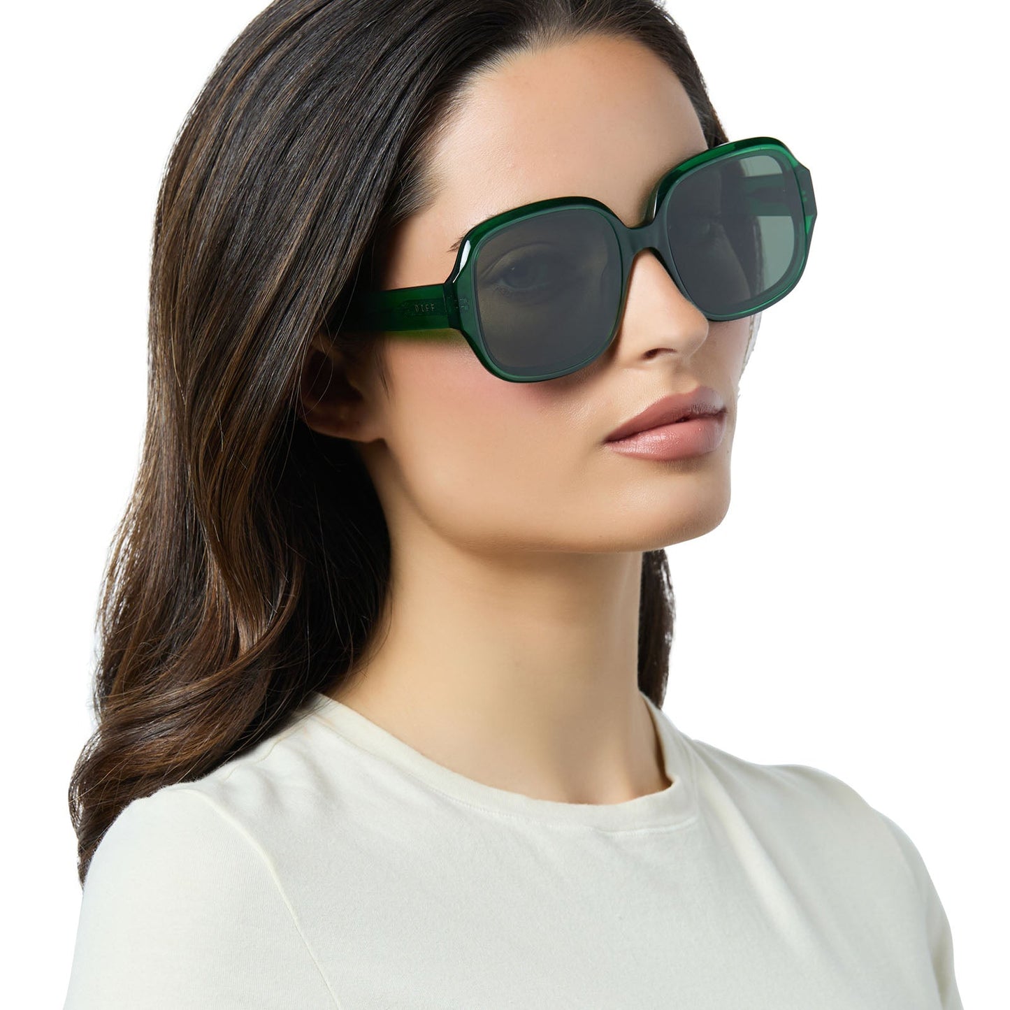 SERAPHINA - PALM GREEN CRYSTAL + G15 SUNGLASSES