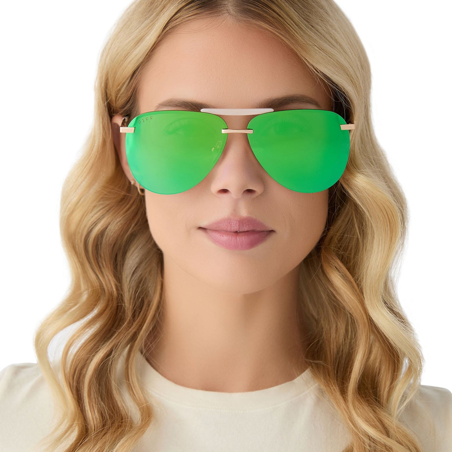 TAHOE - GOLD + GREEN MIRROR SUNGLASSES