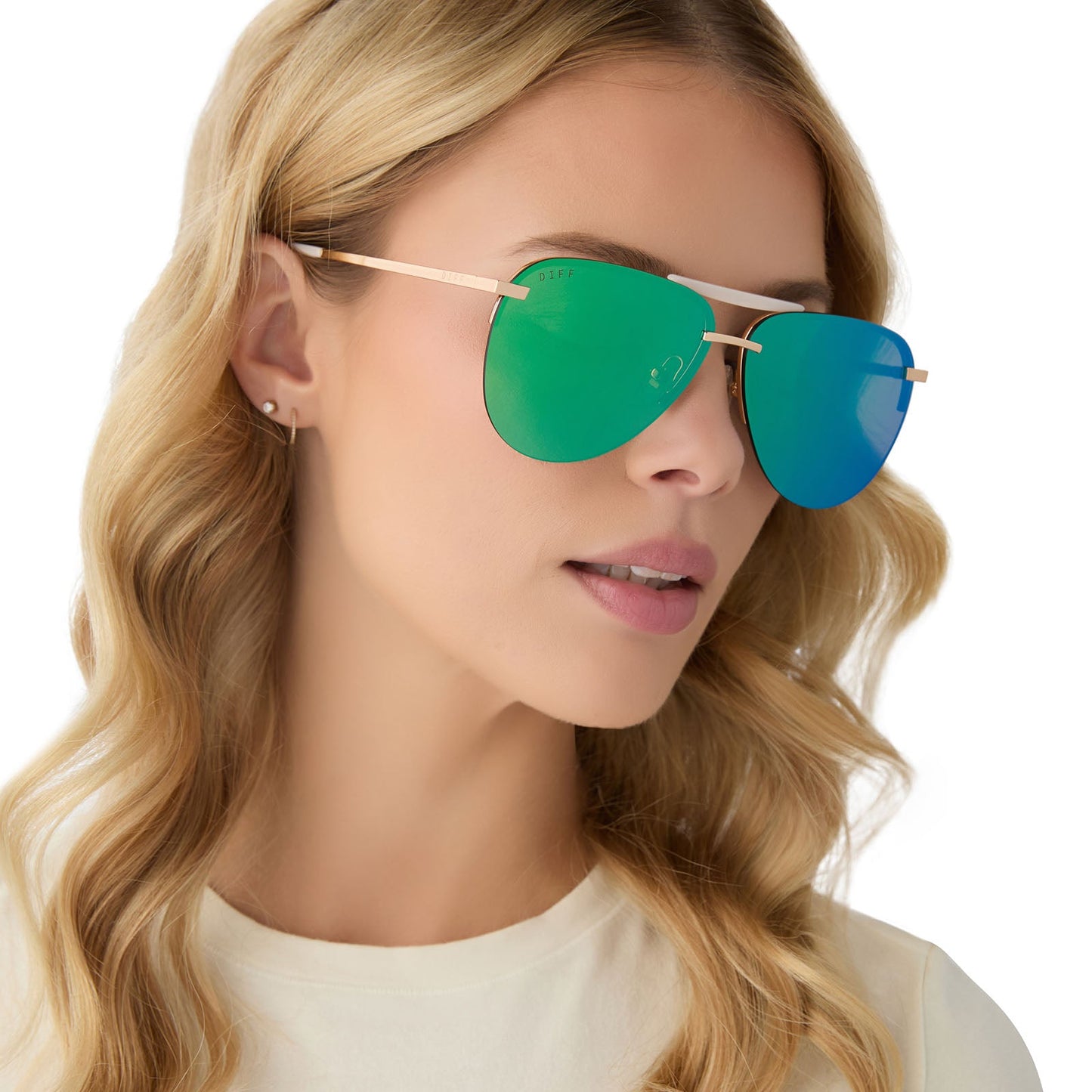 TAHOE - GOLD + GREEN MIRROR SUNGLASSES