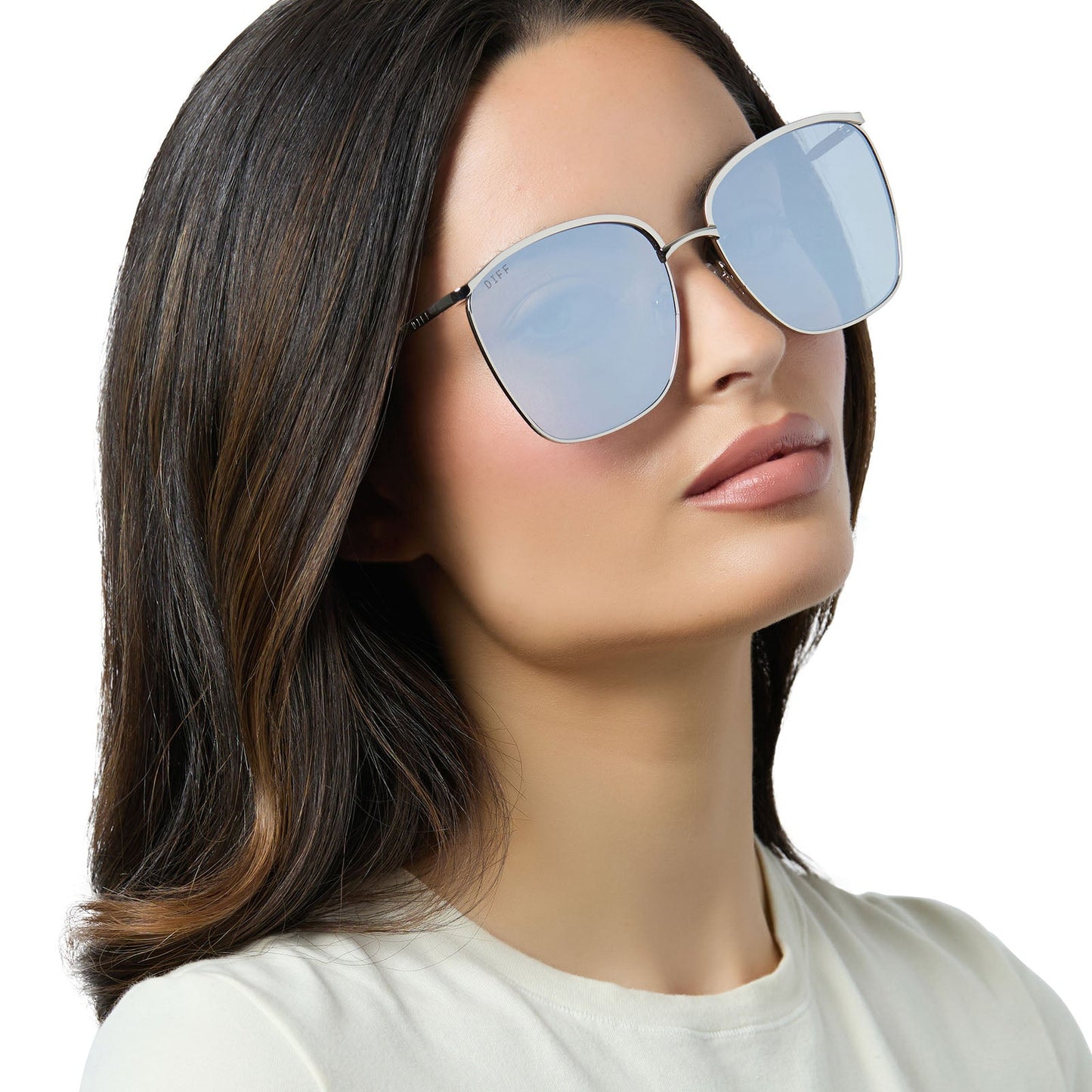 VITTORIA - SILVER + SILVER MIRROR SUNGLASSES